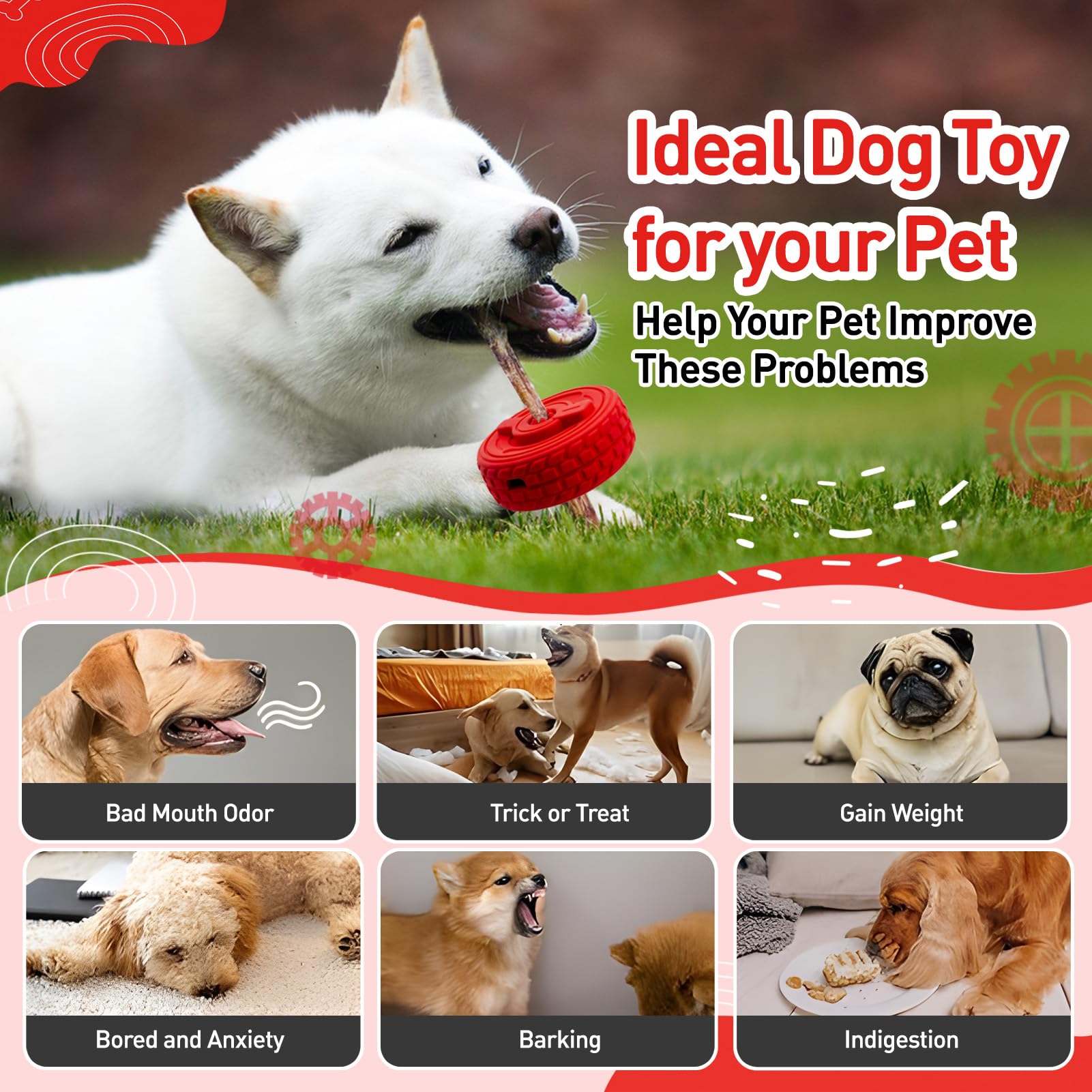 Hanshengday Frozen Dog Toy To Keep Them Busy, Interactive Treat Dispensing Dog Toy, Indestructible Chew Toy For Aggressive Chewe