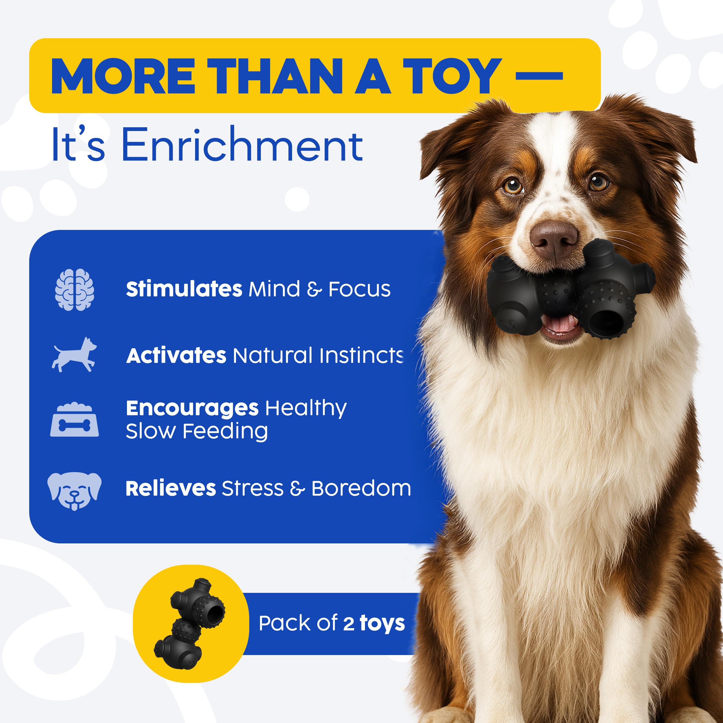 HOUNDGAMES Puppy Puzzle Toys, Treat Dispensing Dog Puzzle, Level 4 Enrichment Toys for Smart Puppies, Small and Medium Dogs, 2 P