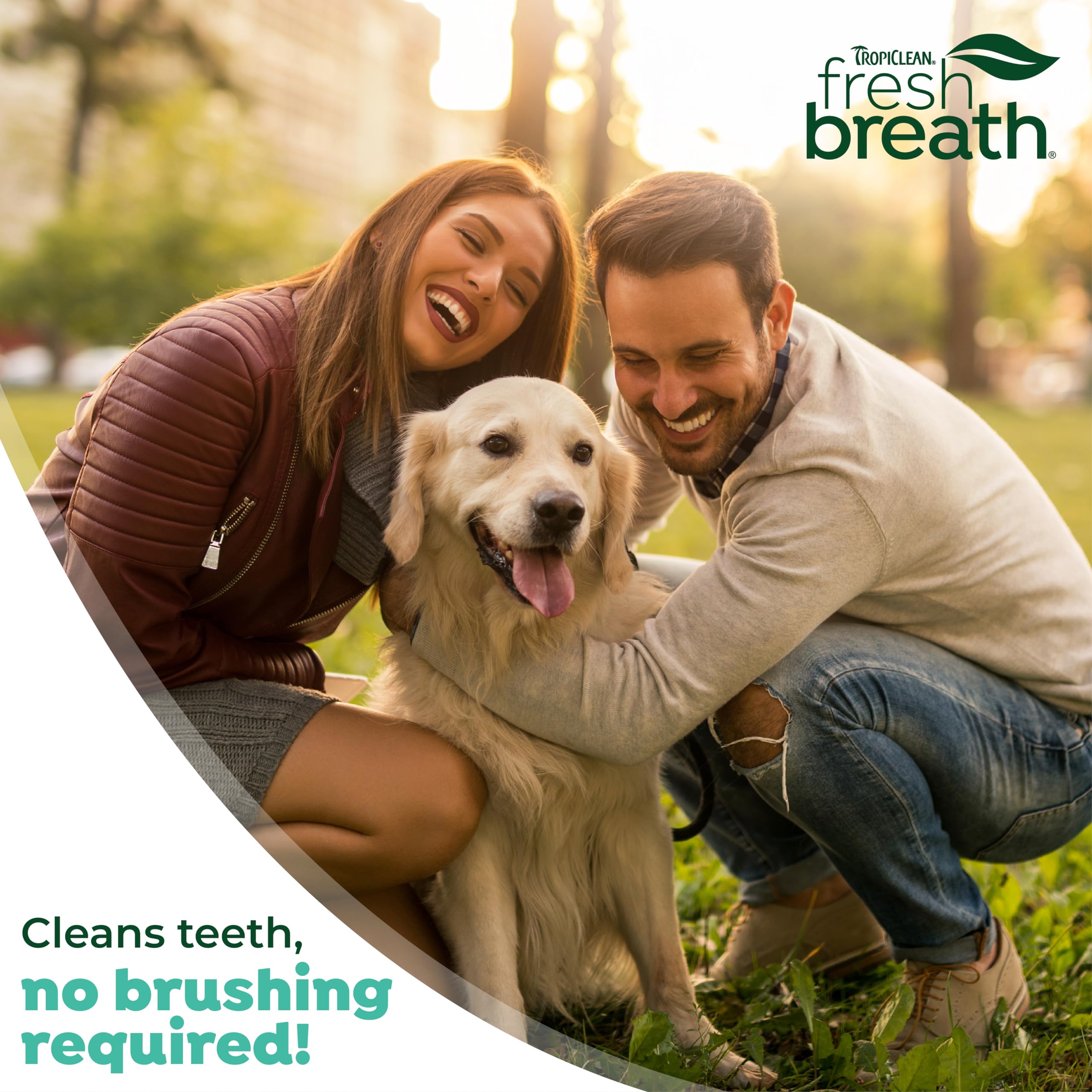 TropiClean Fresh Breath for Dogs | No Brush Dental Gel for Dogs Peanut Butter Flavor | Dog Toothpaste for Plaque, Tartar & Stink