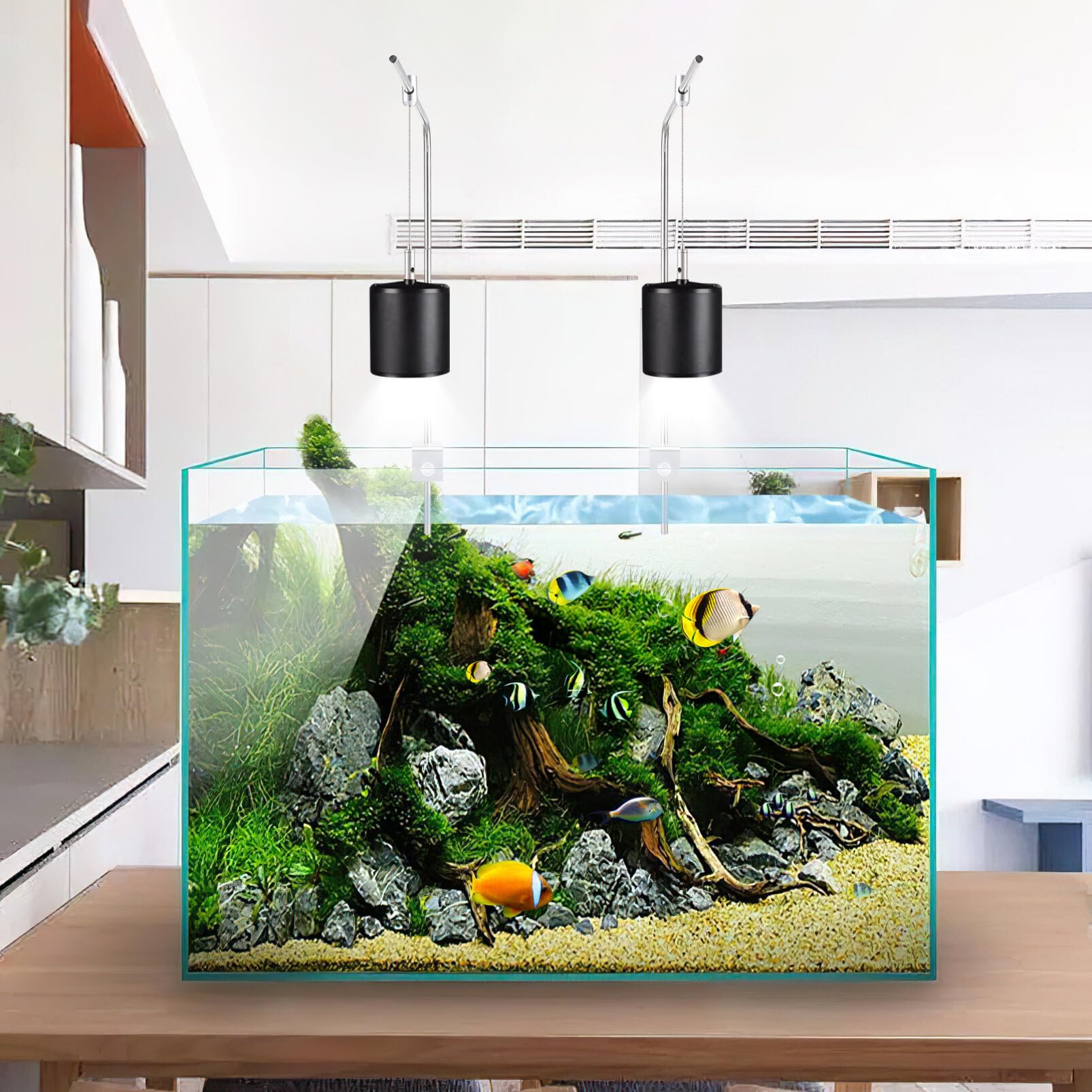 Baluue Fish Fish Lighting Holder For Fish Tank, 1Set Practical Aquarium Light Rack Universal Aluminum Alloy Fish Tank Hanging Bracket () Fish Tank Light Aquarium Stand