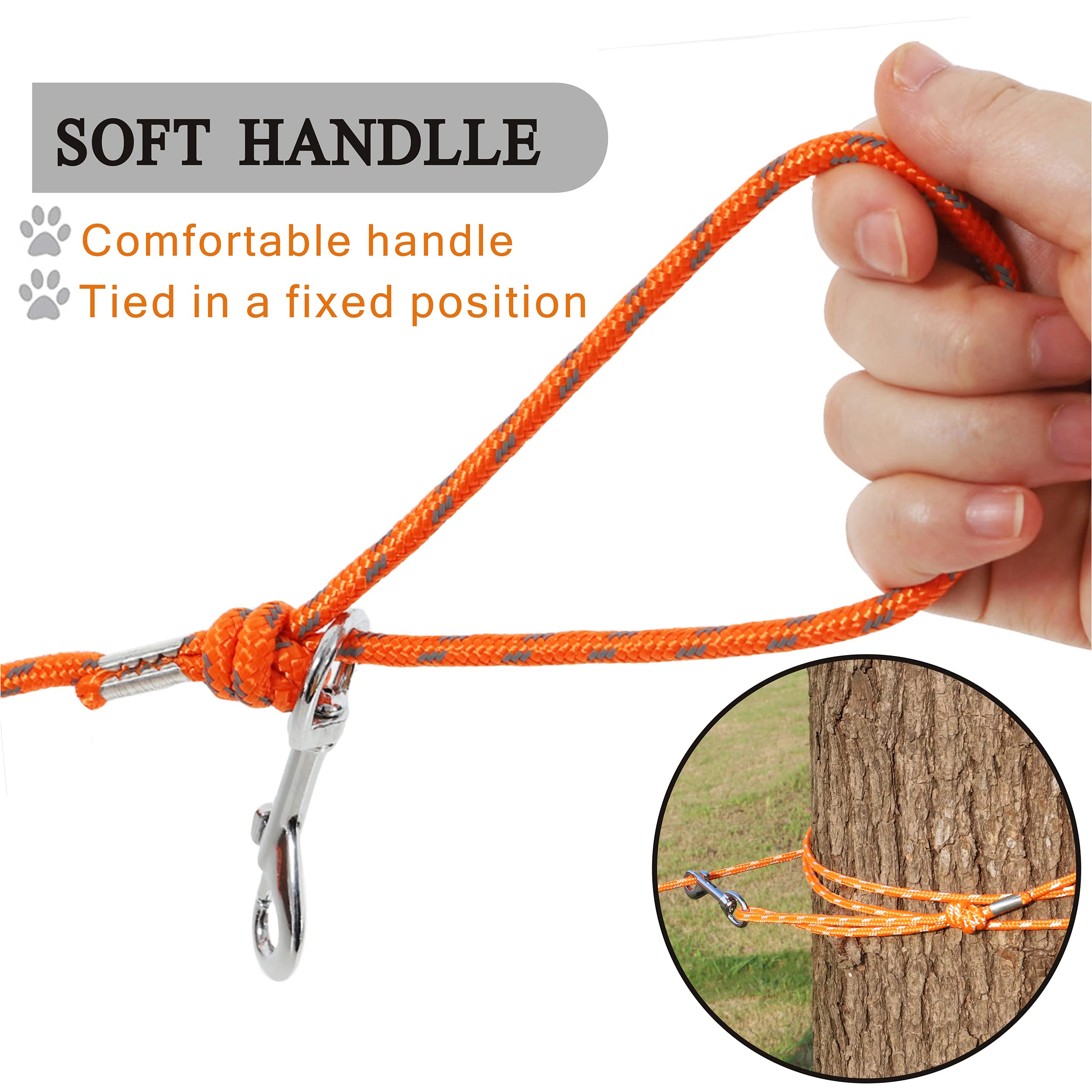 Reflective Cat Leash -30Ft Cat Cable Out Leash Escape Proof Walking Leads Yard Long Leash Durable Safe Personalized Extender Leash Traning Play Outdoor For Puppies/Kittens/Rabbits/Small Animals