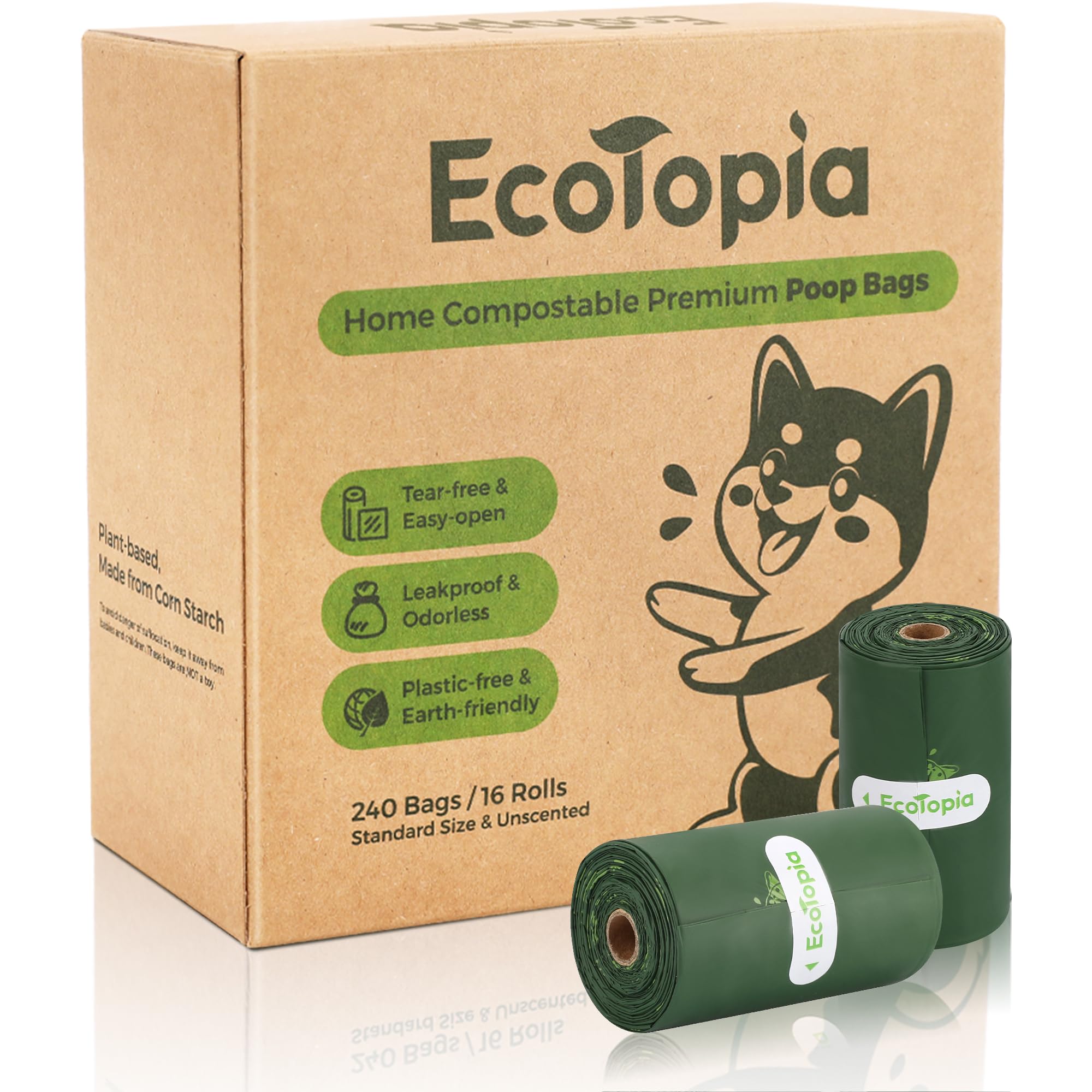 Extra 20% Thicker Dog Poop Bags (No Tearing Needed),100% Certified Biodegradable Poop Bags For Dogs,Compostable Dog Waste Bags,C
