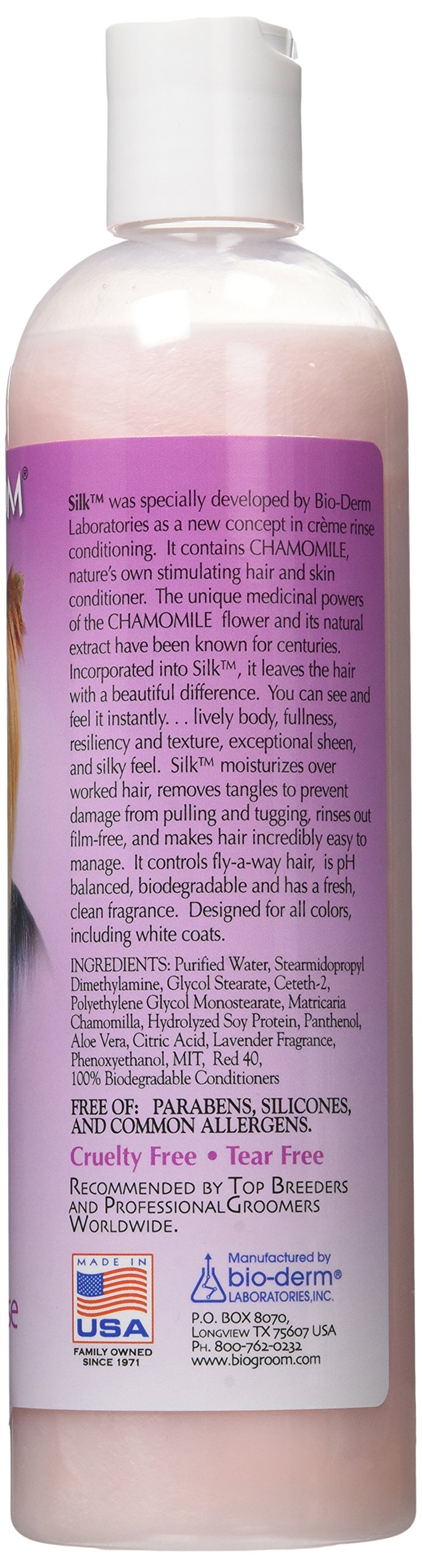 Bio-Groom Silk Creme Rinse Dog Conditioner - Conditioner For Dogs, Puppy Conditioner, Dog Conditioner Detangler, Dog Hair Conditioner - 12 Fl Oz 1-Pack