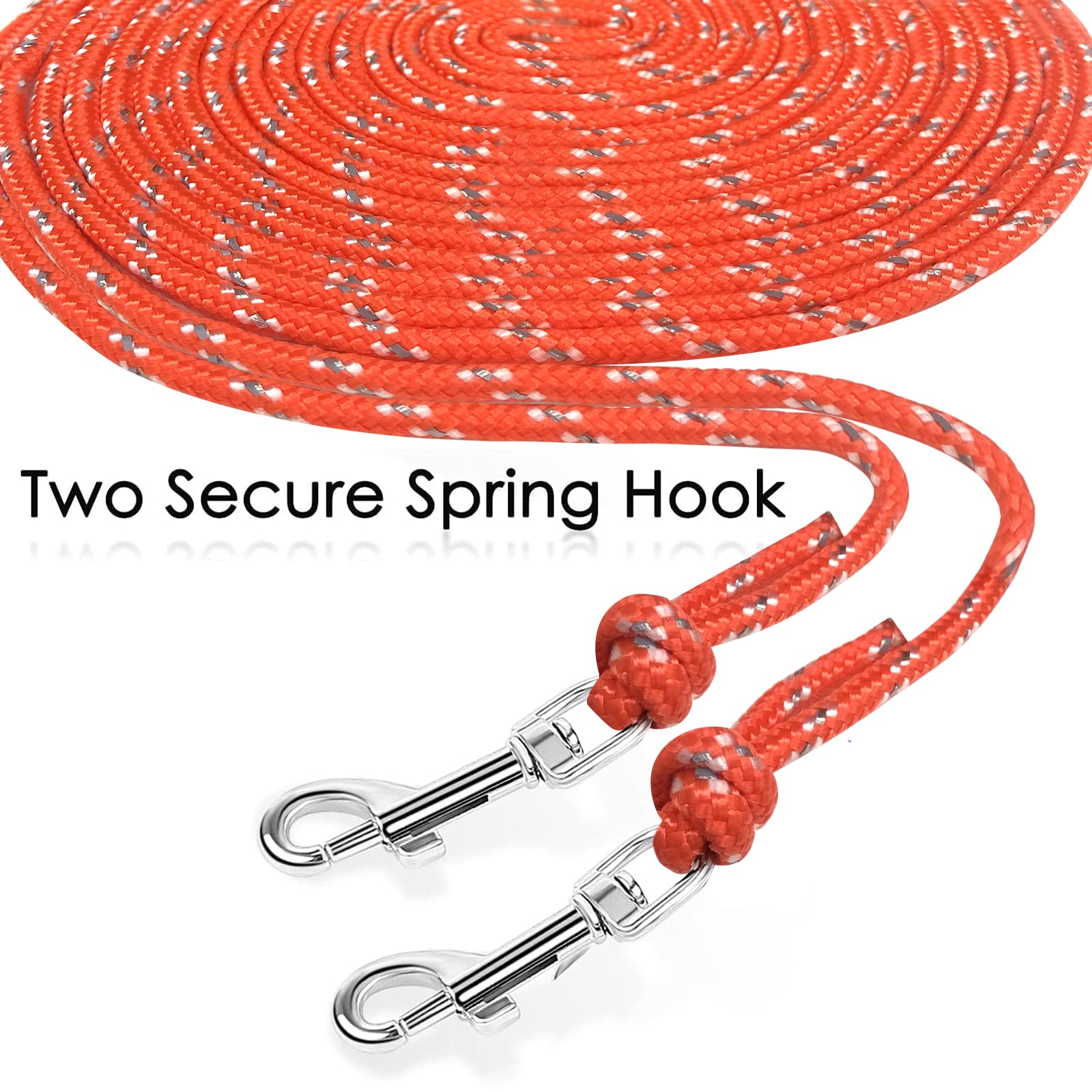 Rypet Reflective Cat Long Leash - 50 Ft Escape Proof Walking Leads Yard Long Leash Durable Safe Personalized Extender Leashes Tr