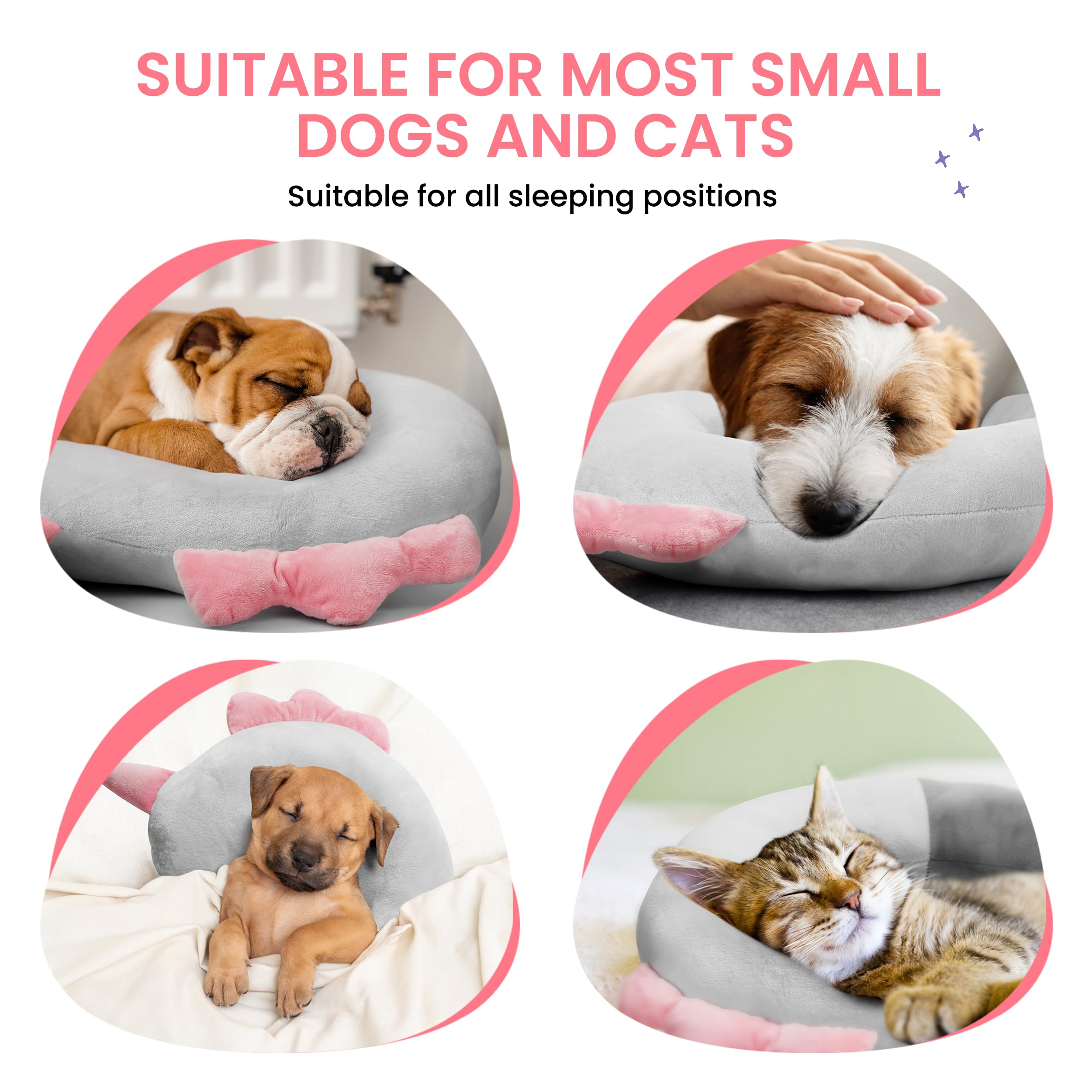 Hipetpy Dog Pillow - Soft Neck Pillow For Dogs, Washable Dog Calming Pillow For Better Sleep, Reduces Anxiety, Gift For Medium/L