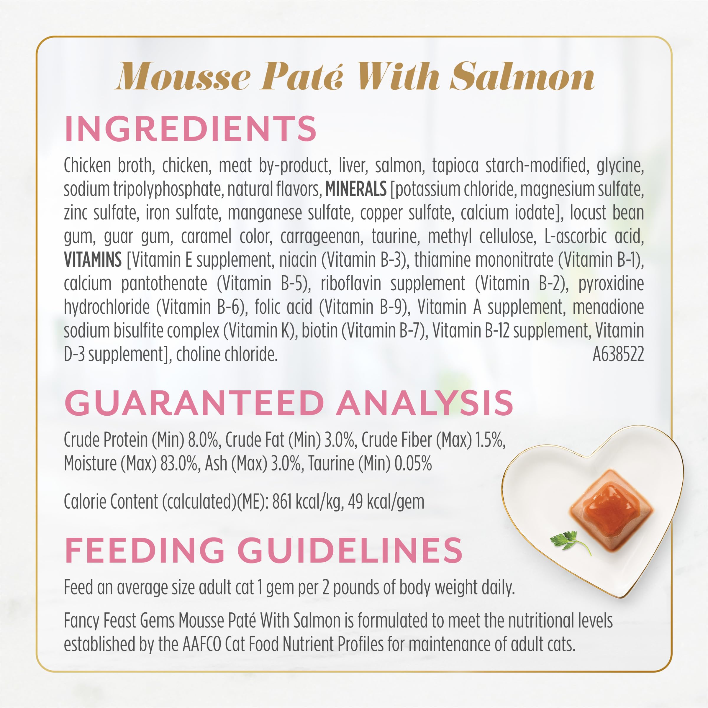 Fancy Feast Gems Pate Cat Food Mousse Salmon or Tuna and a Halo of Savory Gravy Wet Cat Food Variety Pack - (1) 8 ct. Boxes - 8
