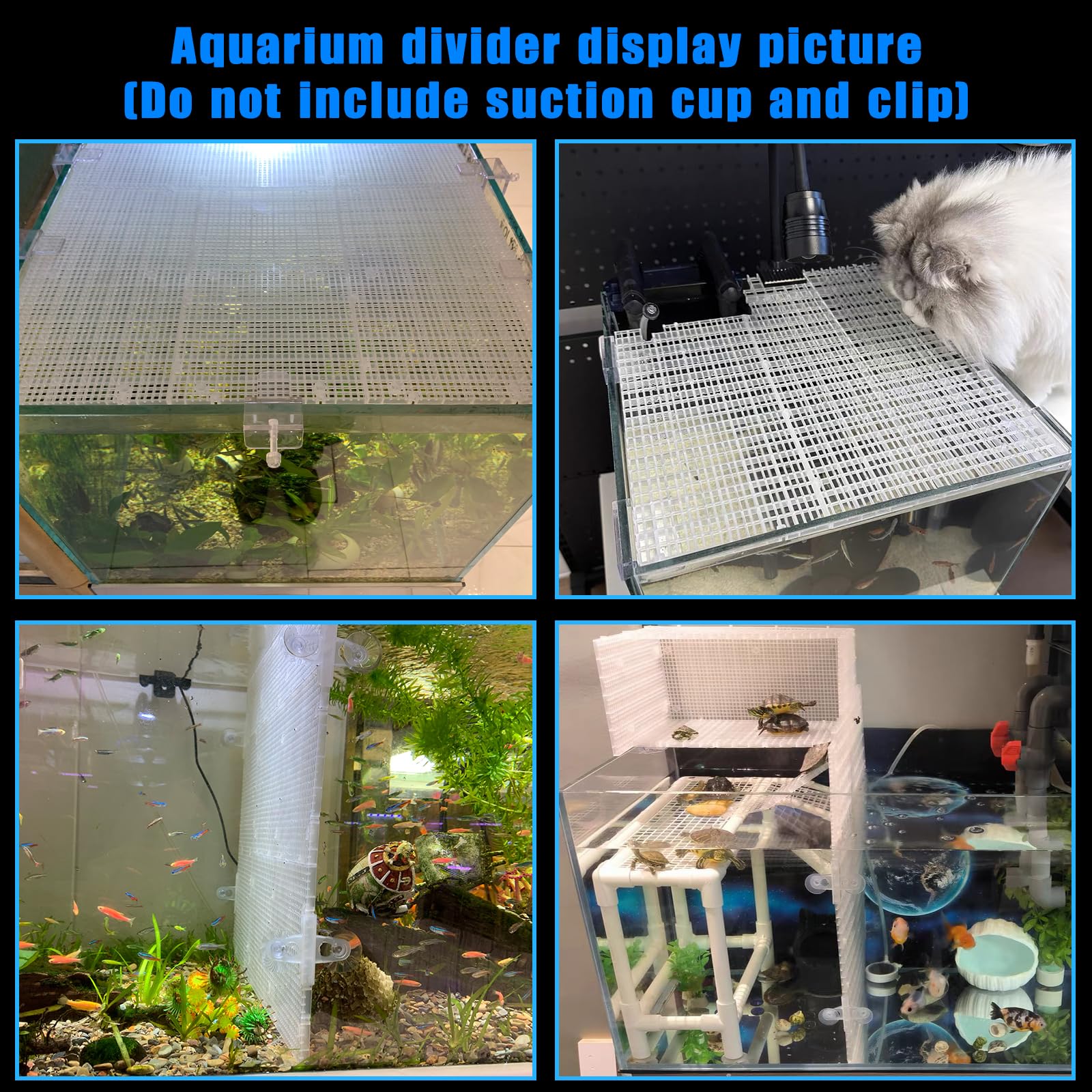 Weramics Plastic Egg Crate Grip Panel Fish Tank Divider Aquarium Divider Filter Bottom Fish Tank Isolation Board Egg Crate Tray