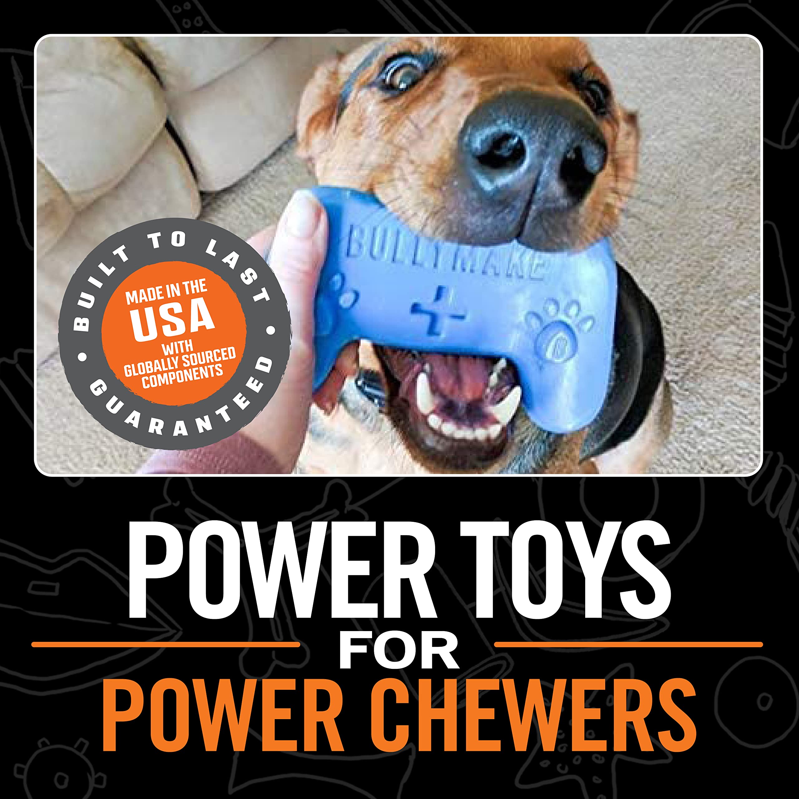 Bullymake - Pie Rubber Chew Toy For Dogs - Rubber Toy For Dogs - Made In Usa - Treat Stuffing Toy