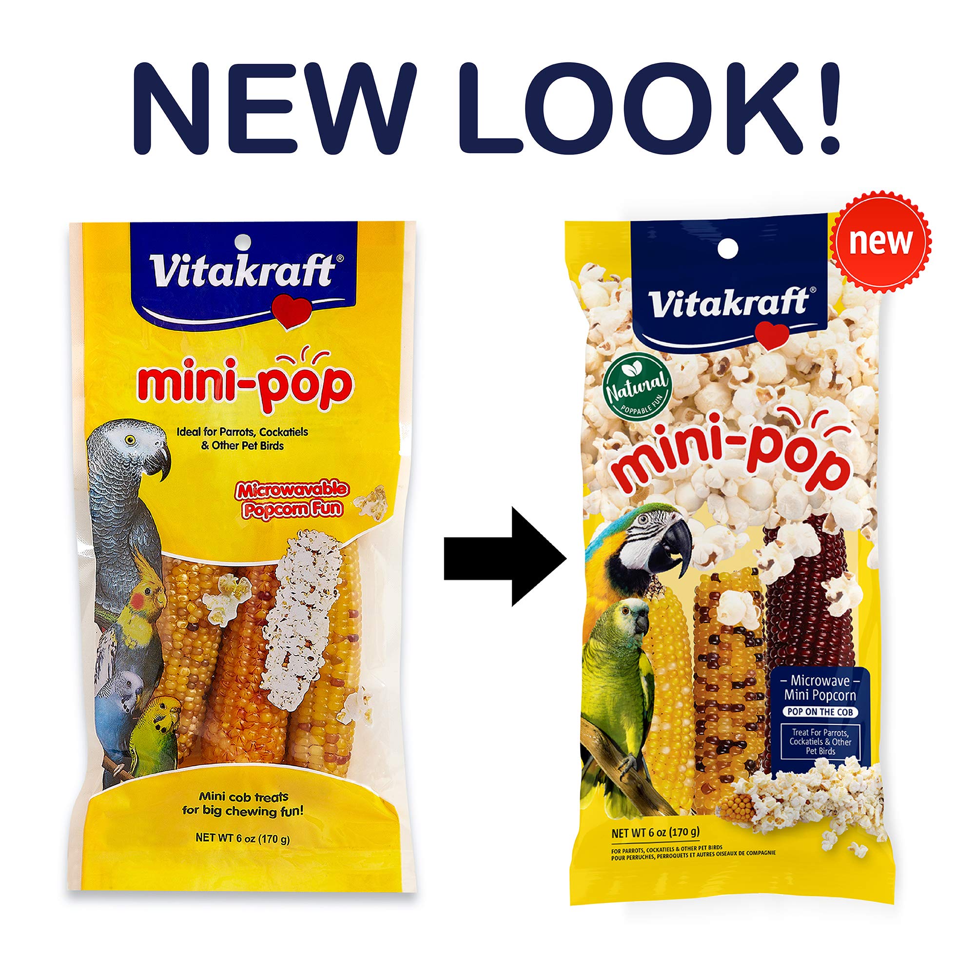 Vitakraft Mini-Pop Corn Cob Bird Treat 6 Ounce (Pack Of 1)