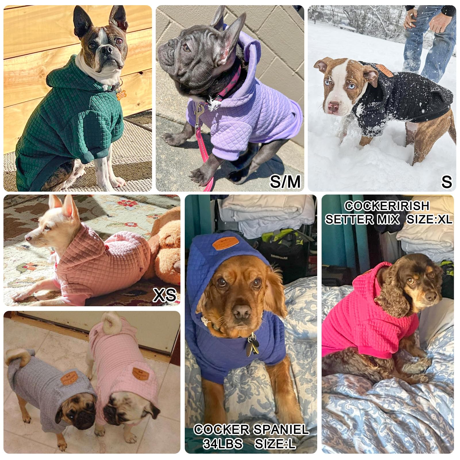 Beautyzoo Dog Hoodie For Small Medium Large Dogs, Winter Fall Warm Dog Clothes For Puppy S M Sized Dogs Girl Boy, Dog Sweater Sh