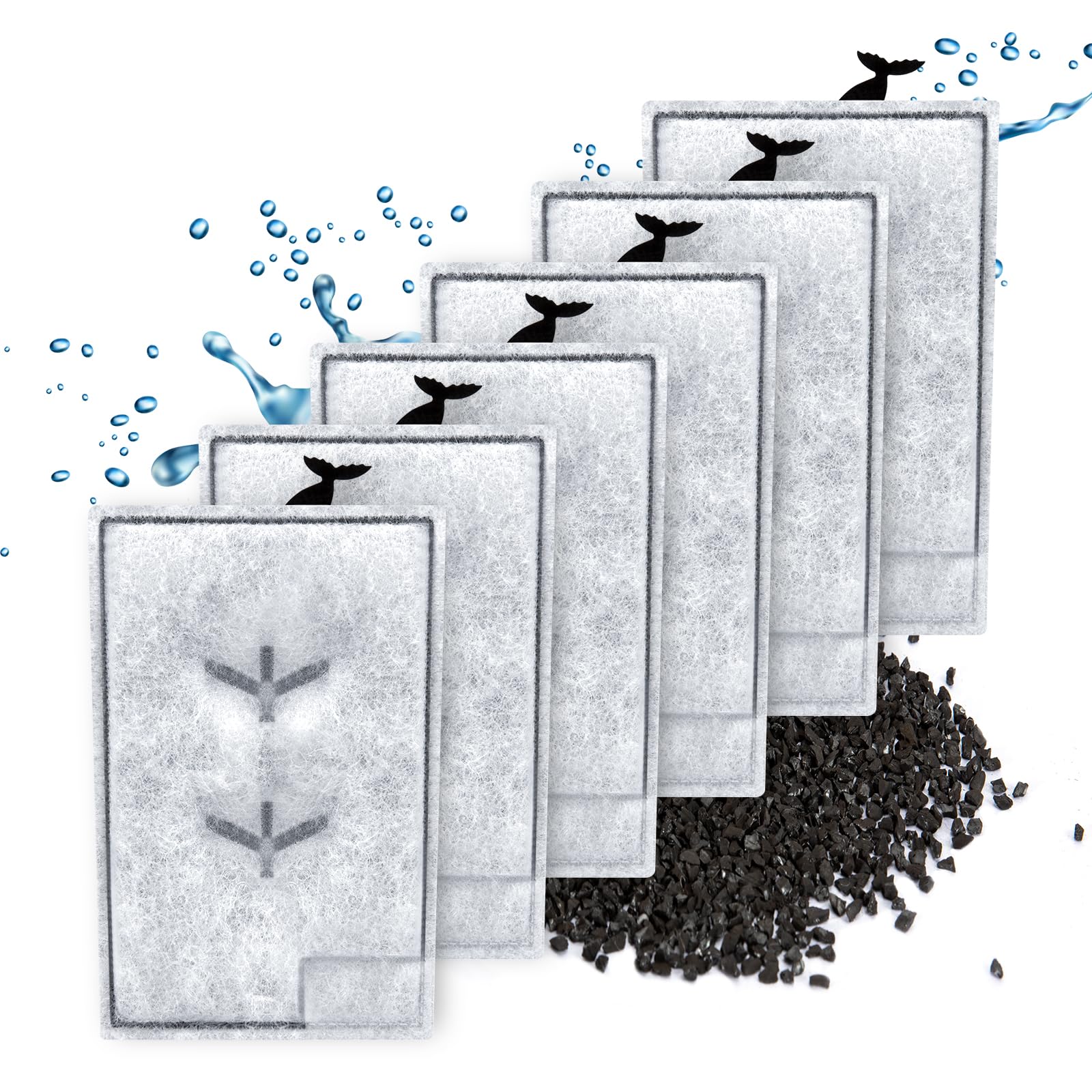 Elxxroonm 12 Pack Large Filter Cartridges Compatible With Aqueon Quietflow Power Filter Size 20,30,50,75 & E Internal Power Filt