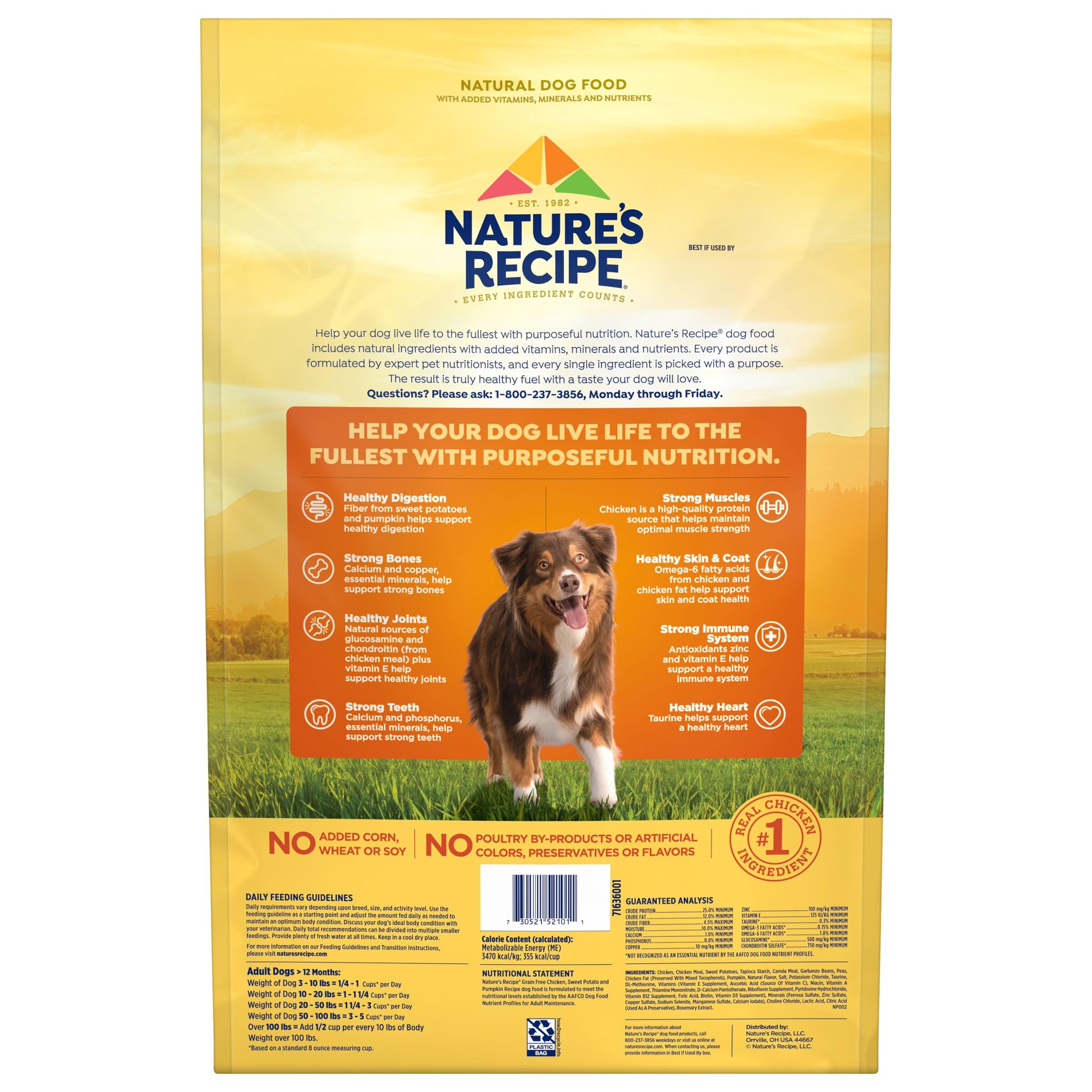 Natures Recipe Grain Free Chicken, Sweet Potato & Pumpkin Recipe Dry Dog Food, 12 lb. Bag
