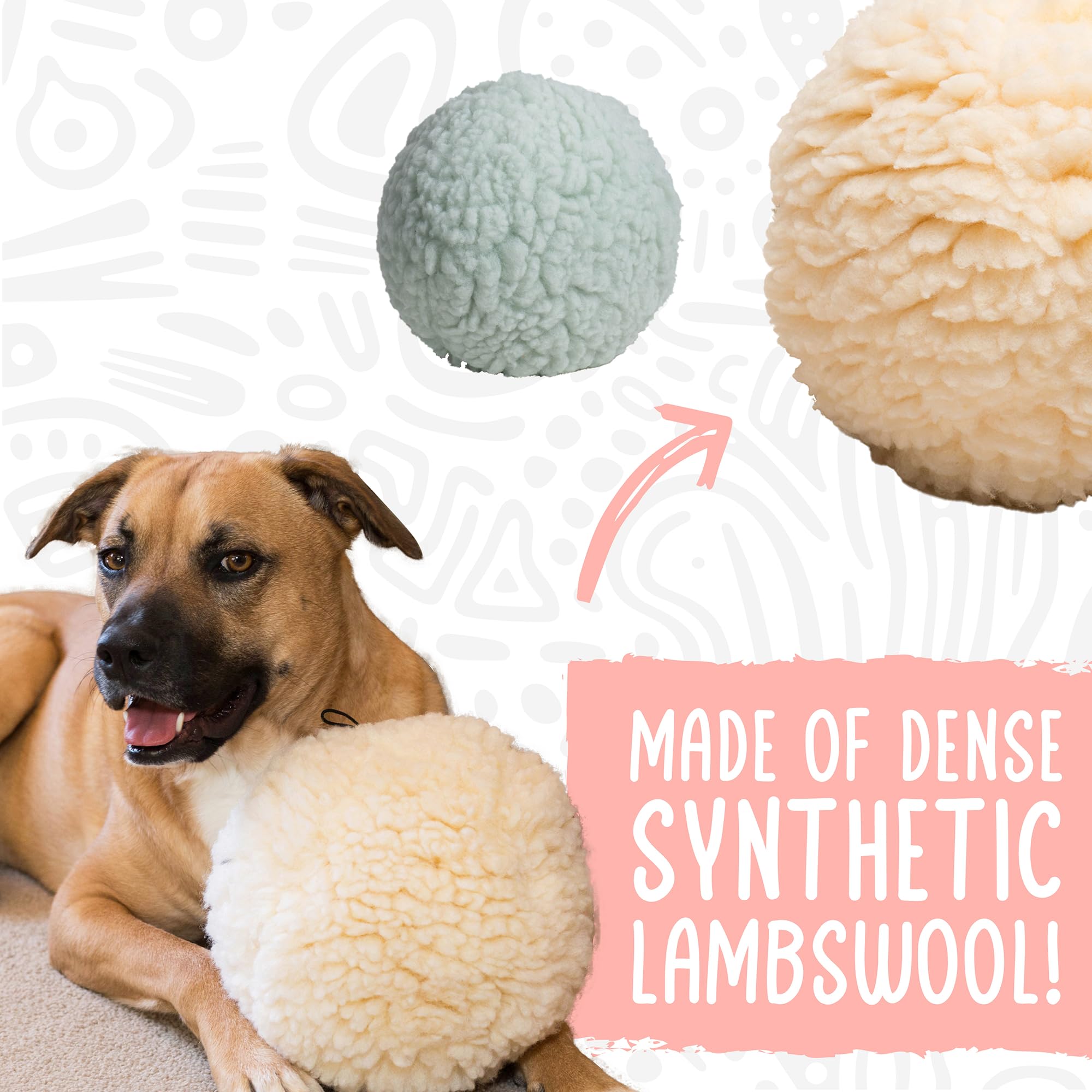 Hugglehounds Plush Ball Dog Toy - Dog Fuzzy Toy, Plush With Soft Fleece, Durable For Small And Large Breeds - 8'' Seafoam Huggle