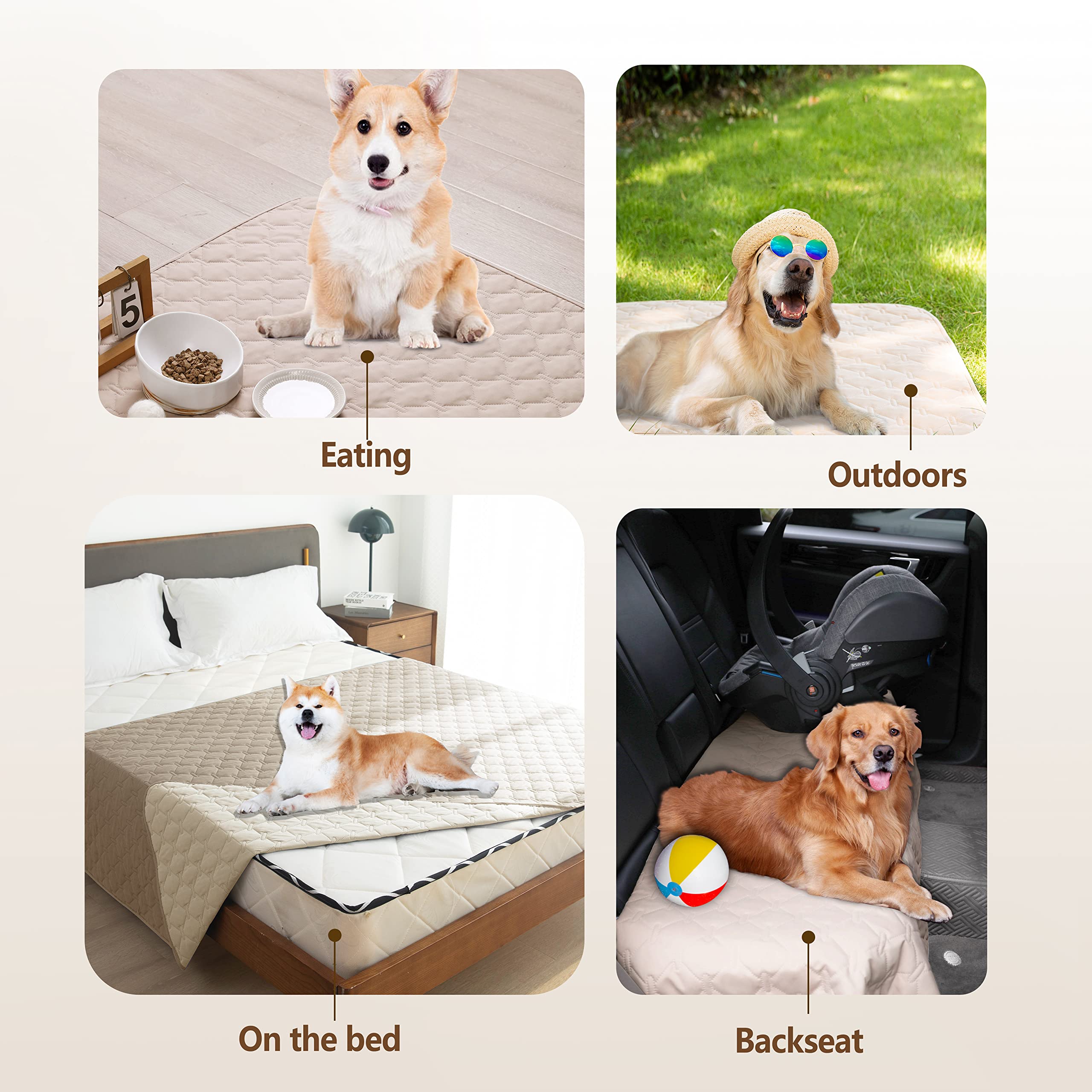 Gogobunny 100% Double Sided Waterproof Dog Blanket Soft Pet Bed Cover Reversible Protect Furniture Couch Sofa Car For Puppy Large Dog Cat (Dark Navy/Light Navy, 30X30 Inch (Pack Of 1))