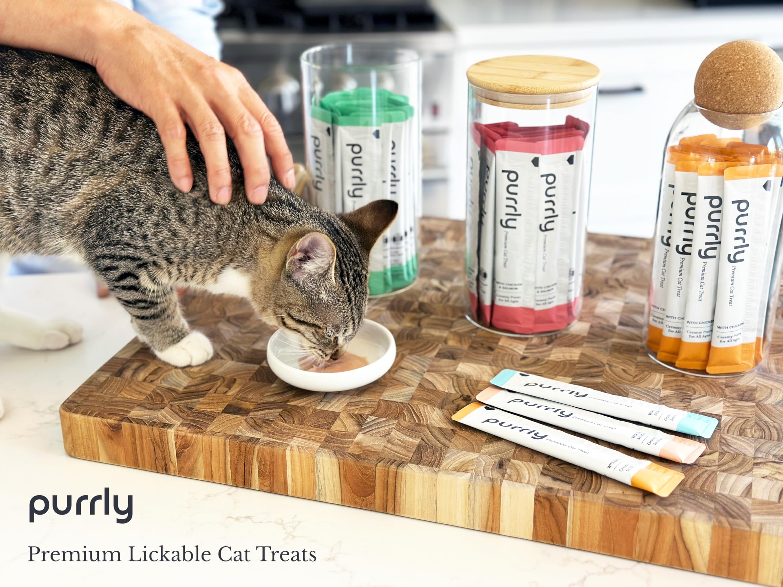 Purrly Lickable Wet Cat Treats Creamy Pur  e Human-Grade Chicken Breast with Prebiotic and Dietary Fiber for Digestive Health (3