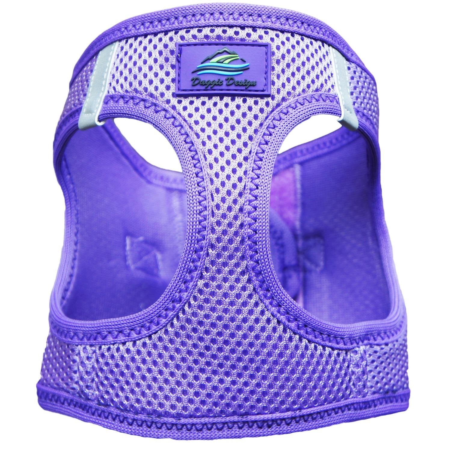 DOGGIE DESIGN Choke Free Reflective Step In Ultra Harness - Purple - American River (XXS)