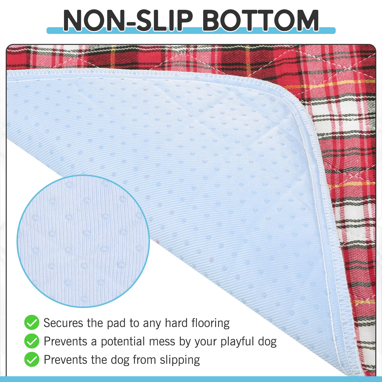 Esgpet Washable Pee Pads For Dogs - 18   X24    8Pcs, Whelping Pad For Puppy Training, Playpen Crate Bed Floor Protector, Reusab