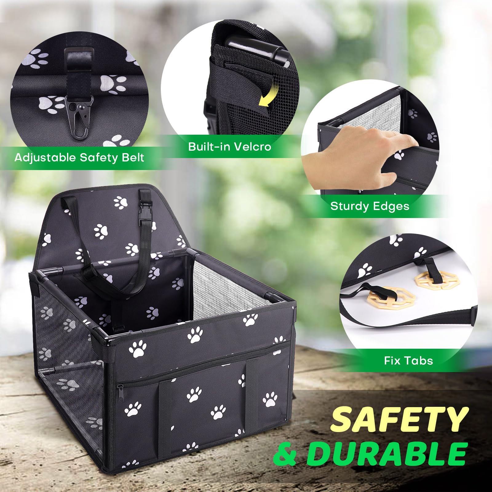 Genorth Medium Dog Car Seat Puppy Pet Booster Seat Pet Seats For Cars Vehicles Pet Travel Safety Car Seat For Medium Dogs Up To