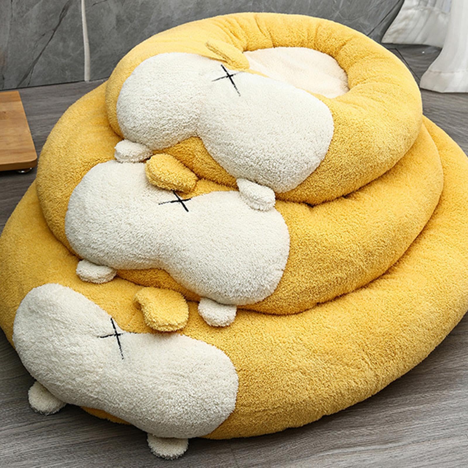 APIRILY Plush Cute Pet Bed Calming Washable Autumn Winter Bed for Dog Puppy Cats S | Pet Supplies | Cat Supplies | Beds