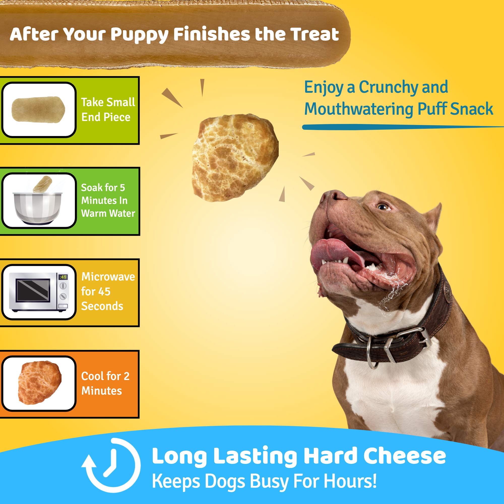 Le Sharma Himalayan Natural Dog Chews - Long-Lasting Yak Milk Treats - 100% Natural, Odorless, High Protein - Healthy Chew for S