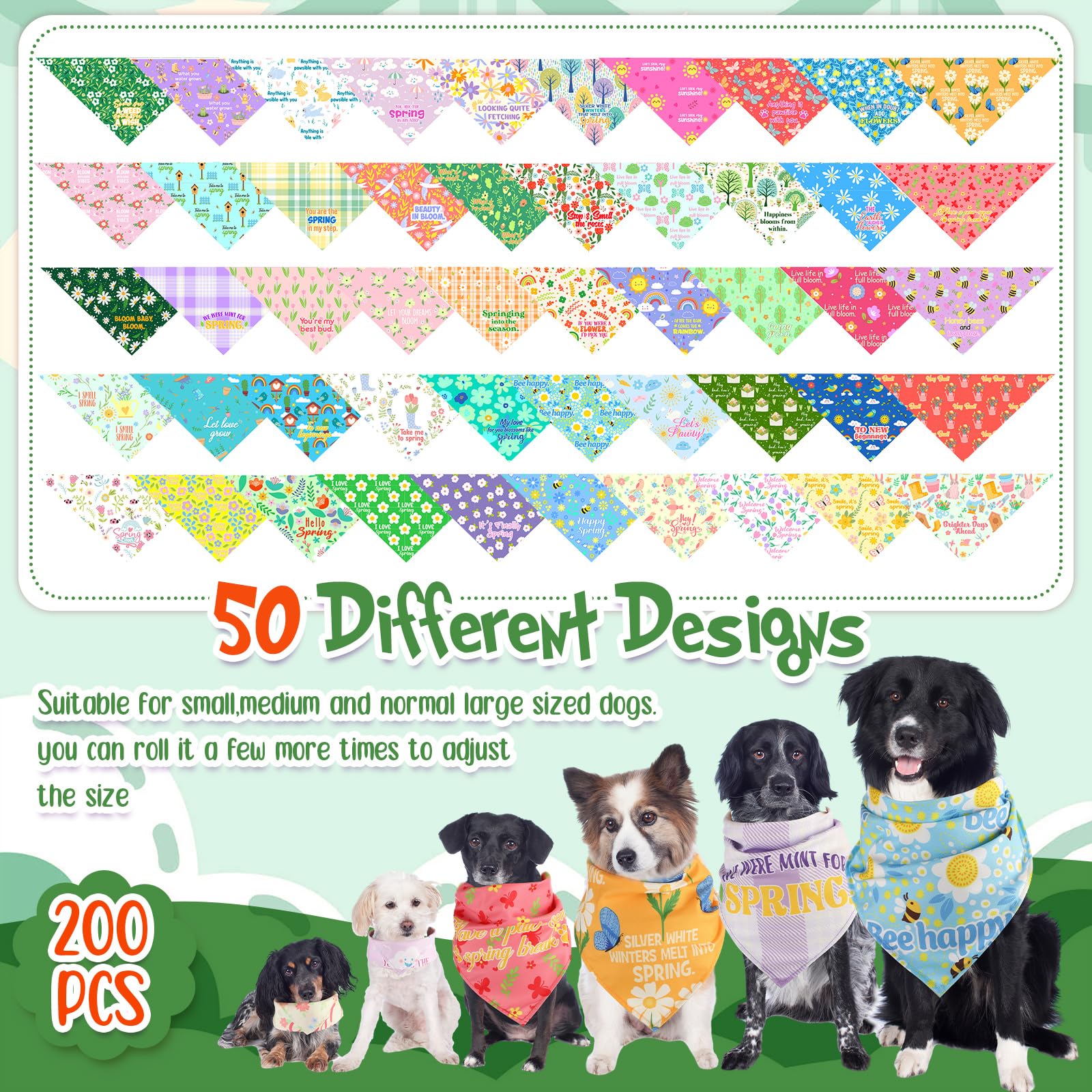 Kacctyen 200 Pcs 4Th Of July Dog Bandana Bulk Patriotic Dog Bandana American Flag Pet Scarf Triangle Bibs Washable Puppy Kerchie