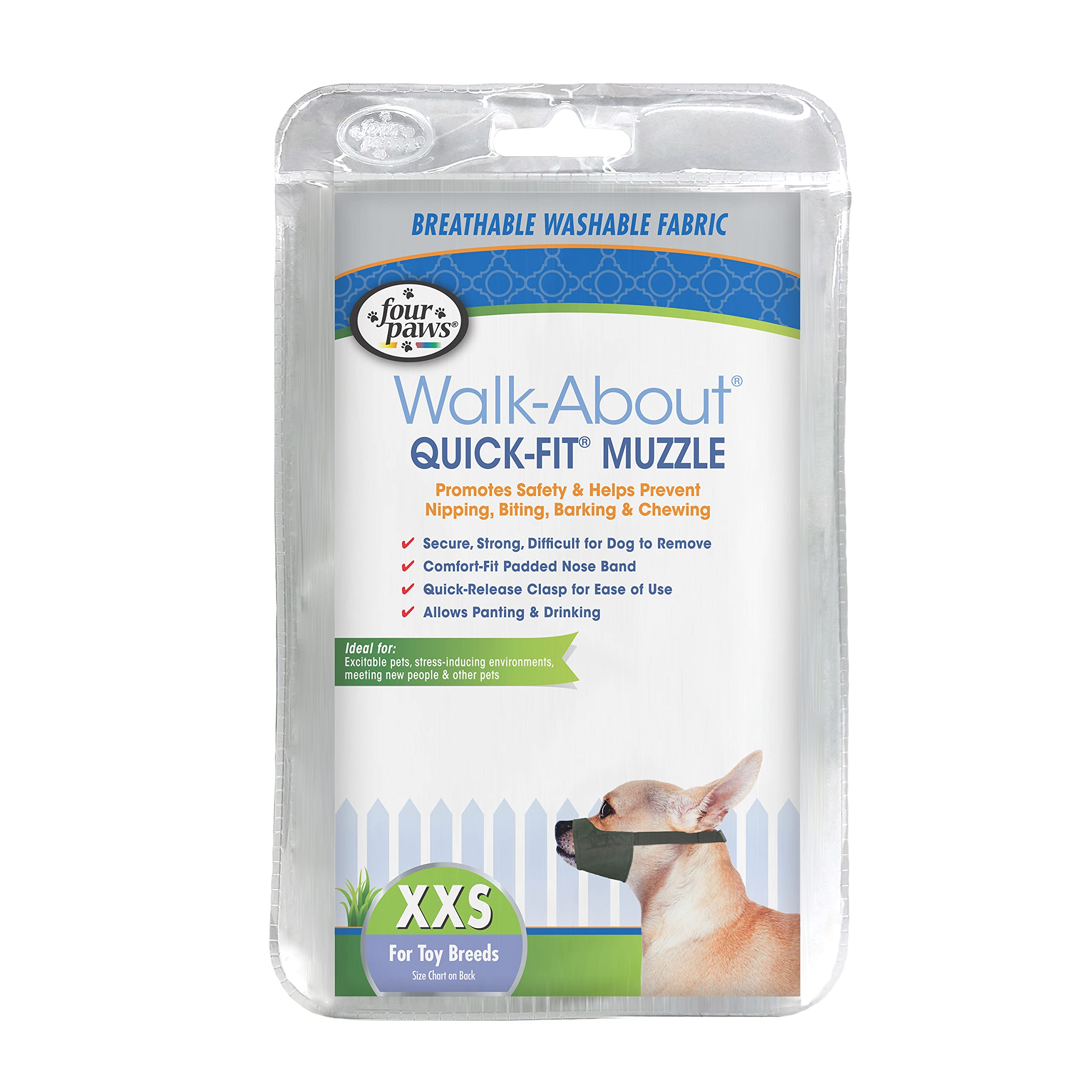 Four Paws Walk-About Quick-Fit Dog Muzzle 0-Xx-Small