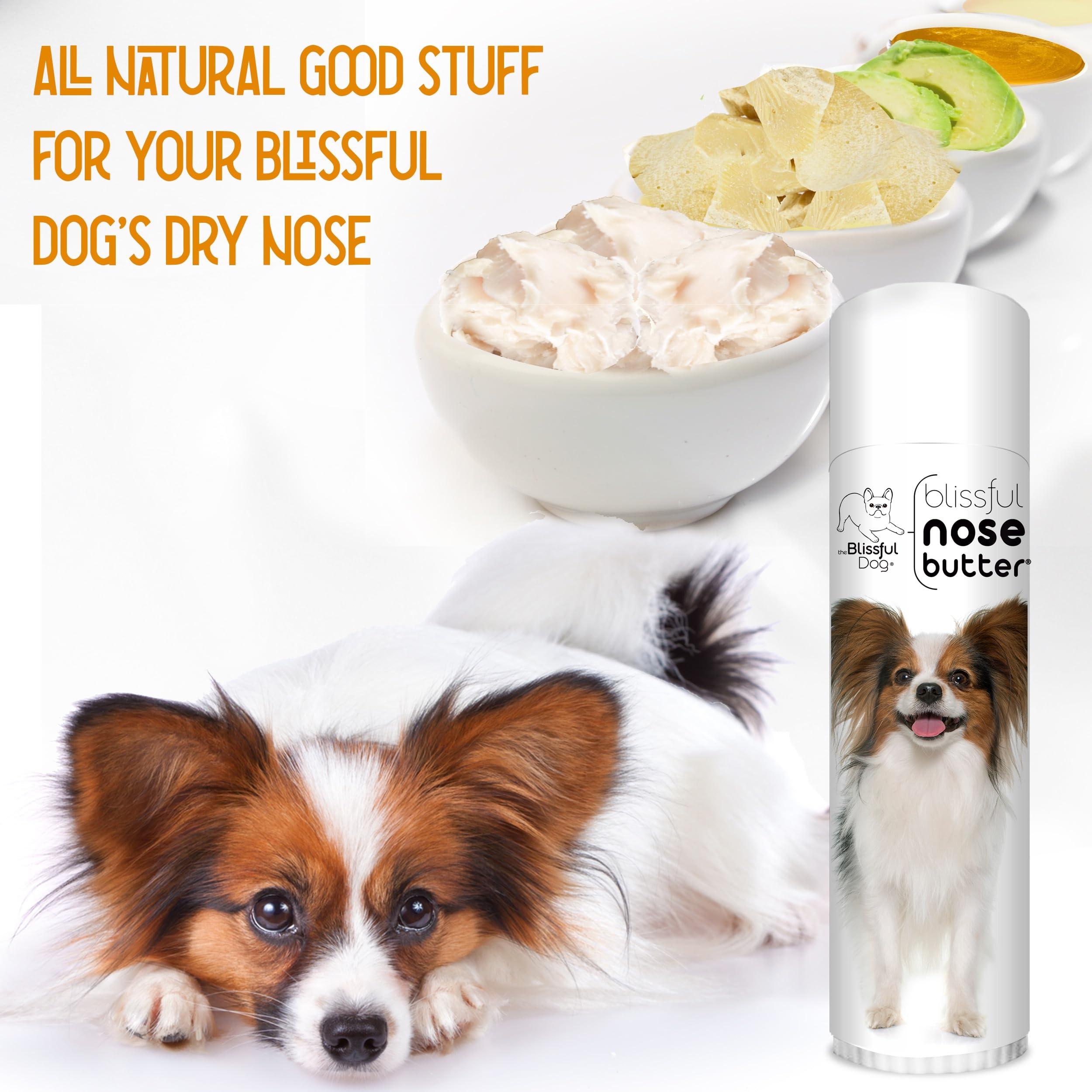 The Blissful Dog Papillon Unscented Nose Butter - Dog Nose Butter, 0.50 Ounce