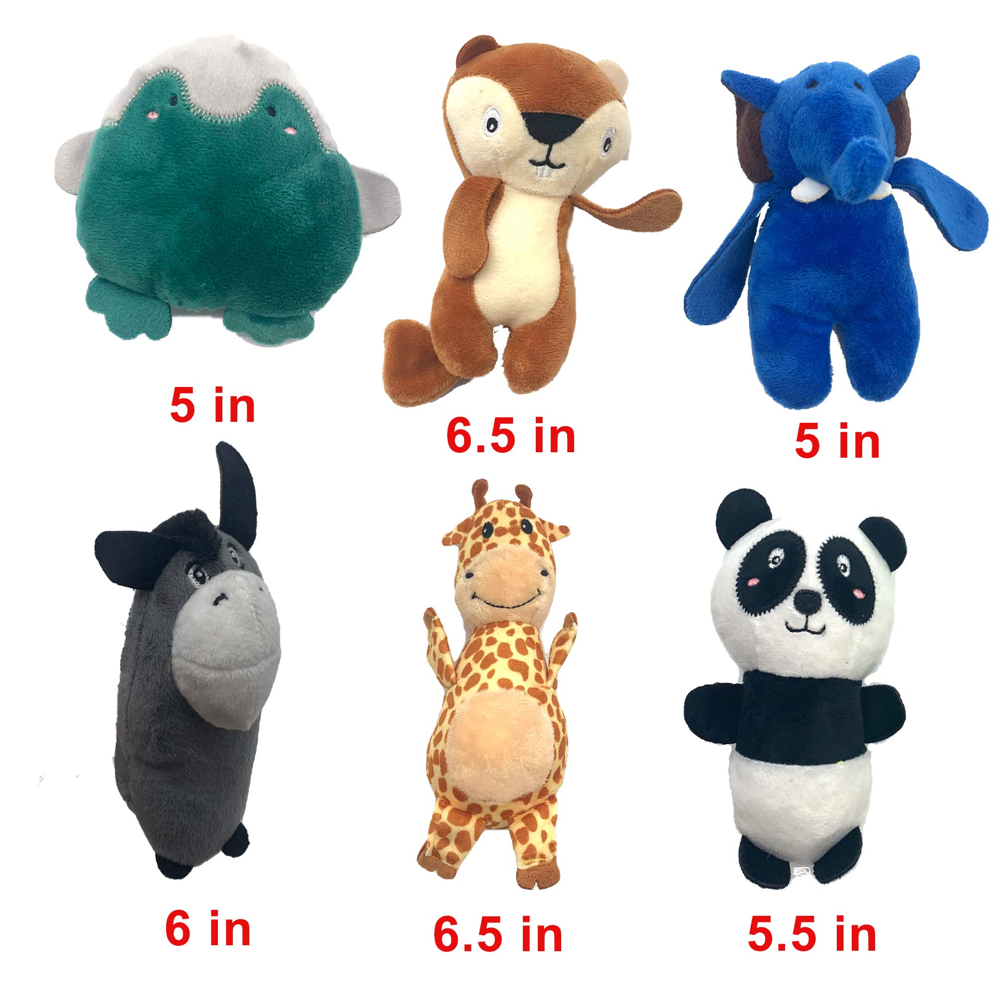 Jalousie 12 Pack Plush Animal Dog Toy, Premium Squeaky Chew Toys For Small Medium Dogs, Stuffed Puppy Toys For Pets - Dental Cle