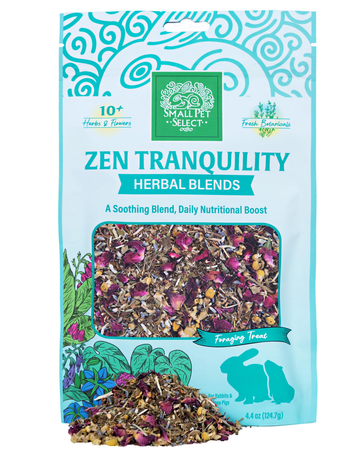 Small Pet Select - Zen Tranquility Herbal Blend, A Natural Herbal Treat For Rabbits And Guinea Pigs, 4.4Oz