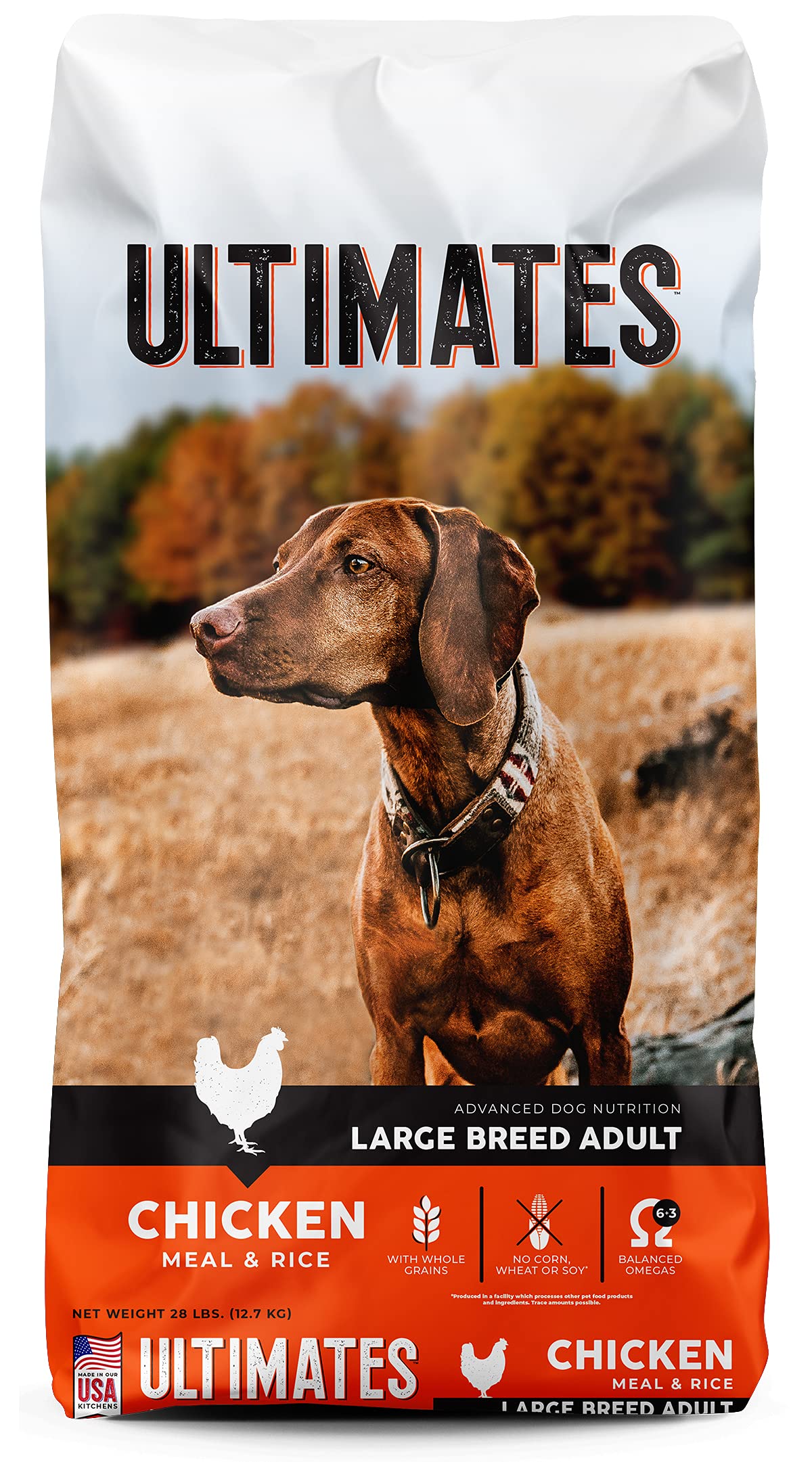 Ultimates Large Breed Adult Chicken Meal & Rice Flavored Dry Dog Food (28 lb. Bag)