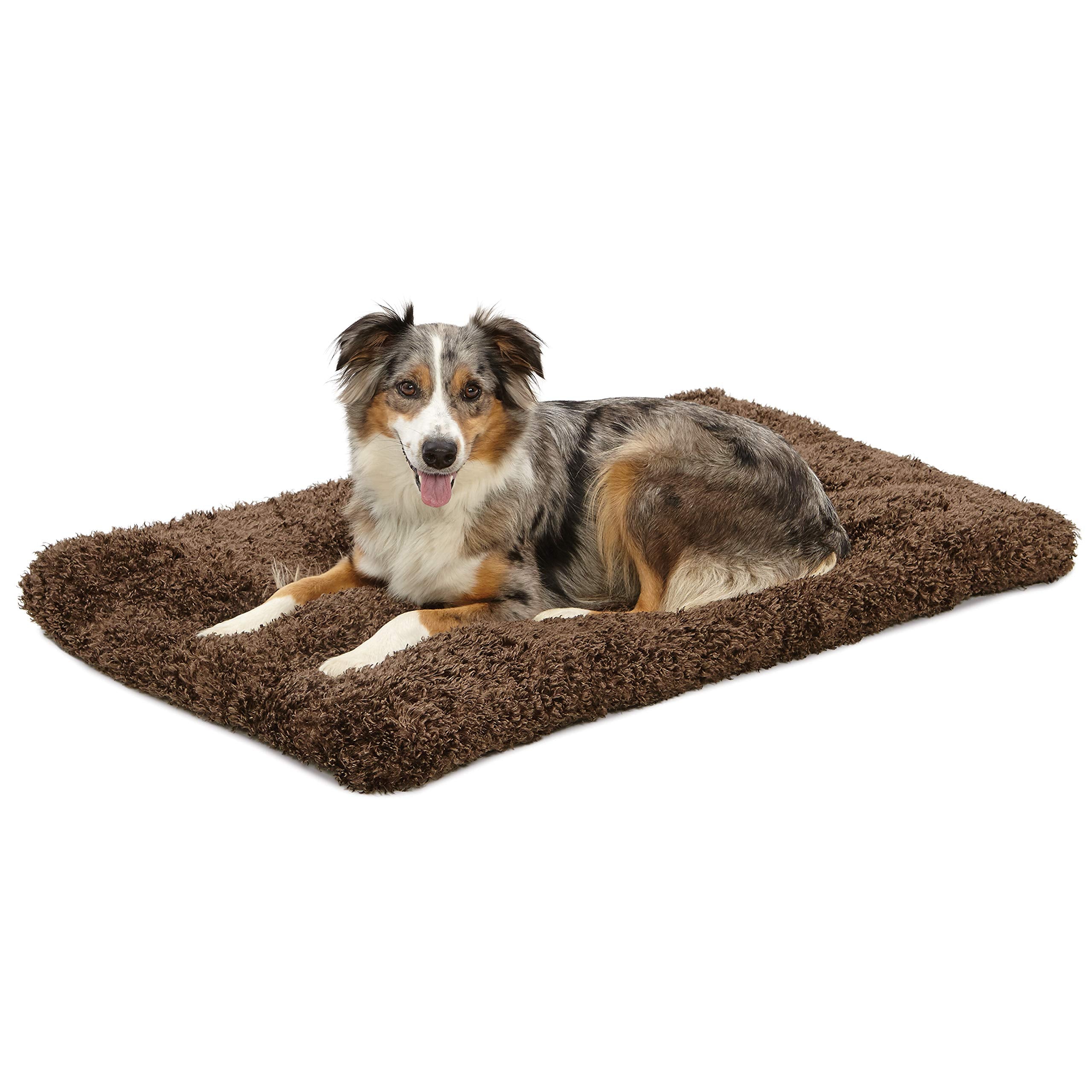 Midwest Homes For Pets Deluxe Dog Beds | Super Plush Dog & Cat Beds Ideal For Dog Crates | Machine Wash & Dryer Friendly, 1-Year Warranty, 42-Inch, Cocoa