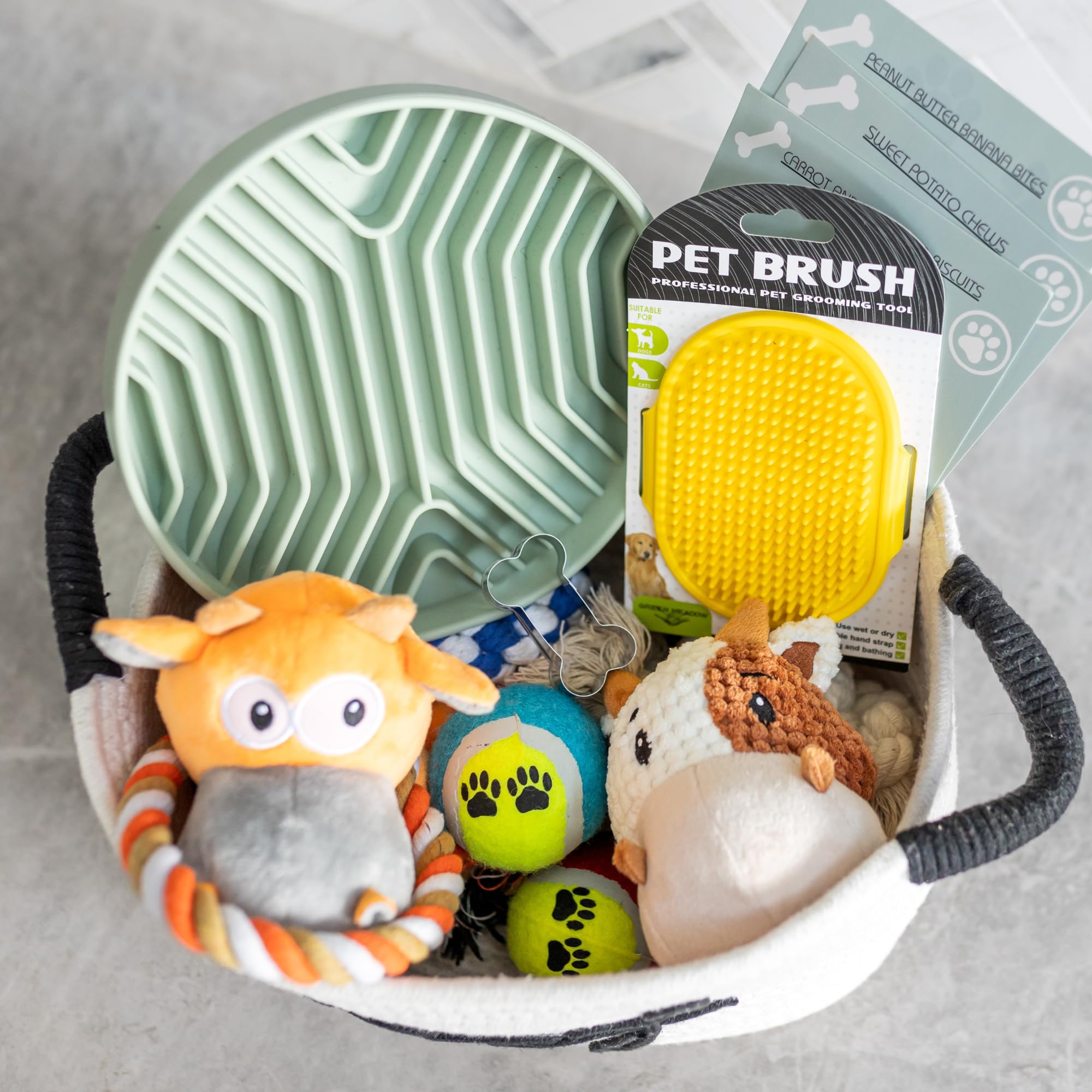 New Puppy Gift Basket - Premium Puppy Starter Kit and Dog Gift Basket with Dog Toys - Perfect Doggie Birthday Gifts and Puppy Ne