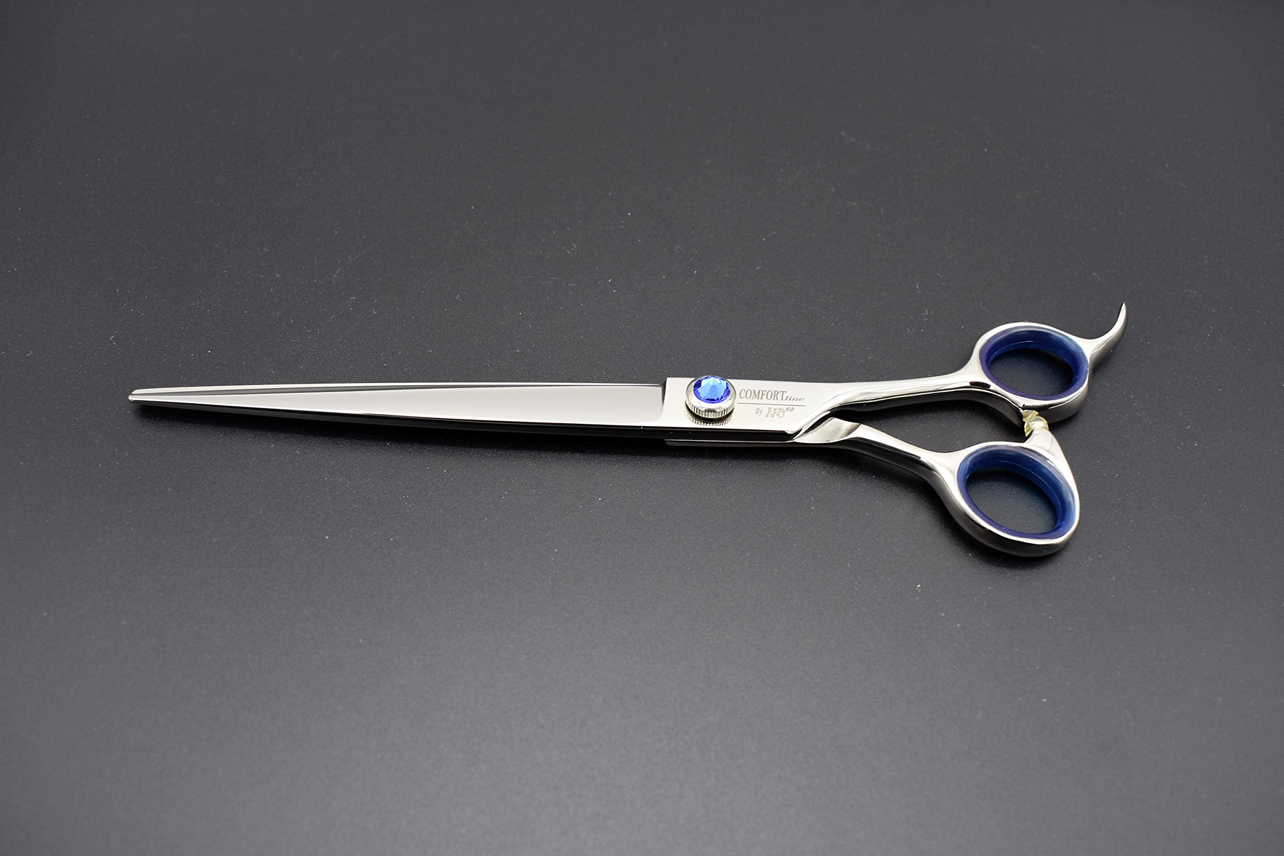 Professional Dog Shear Scissor Straight 8 Inch For Dogs Grooming Stainless Steel Japanese Process (8.0' Straight Blue Diamond)