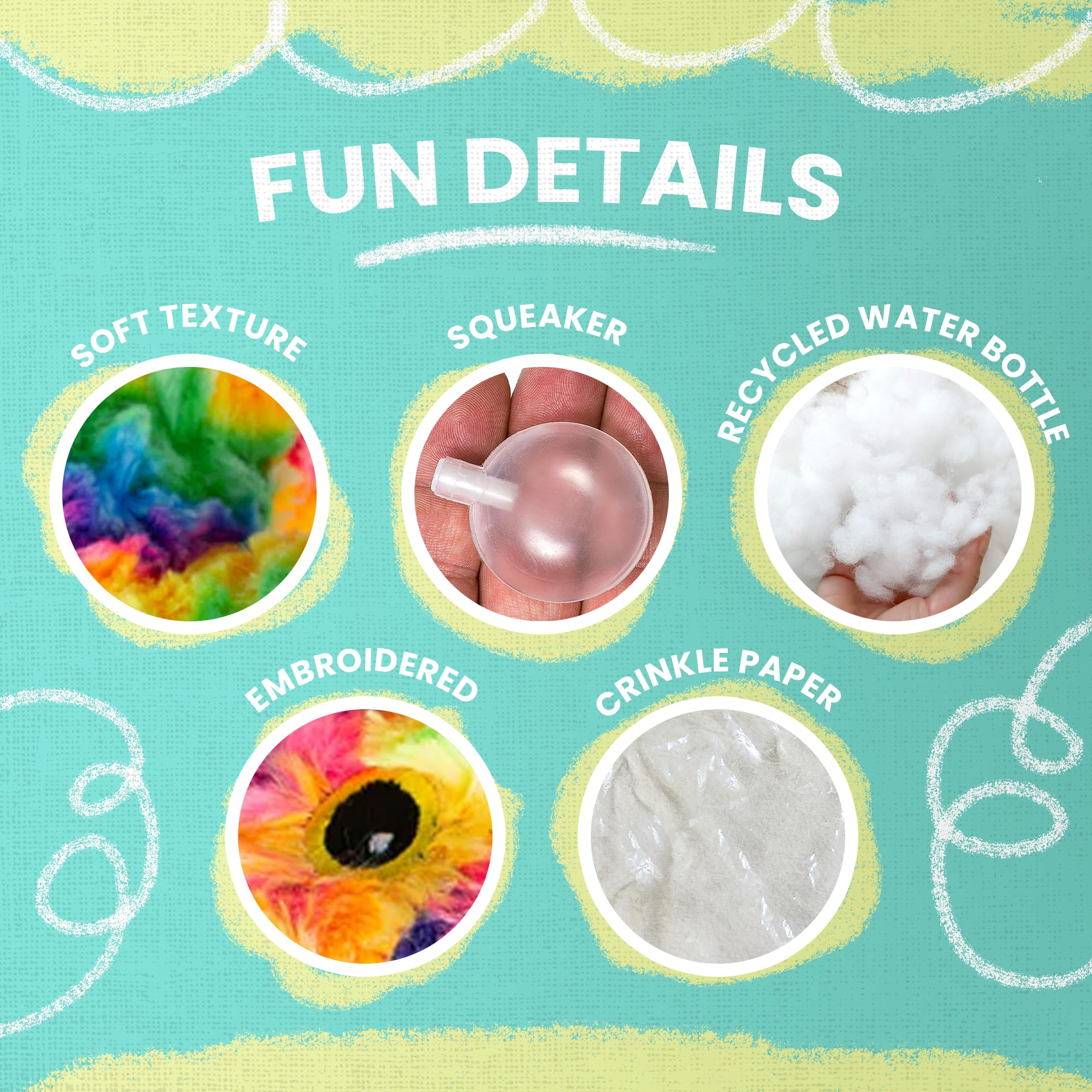 Snugarooz Momma Llama Dog Toy With Repair Patch – Soft Tie-Dye Plush - Iridescent Horn - Crinkle & Squeaker – Perfect Cuddle Buddy