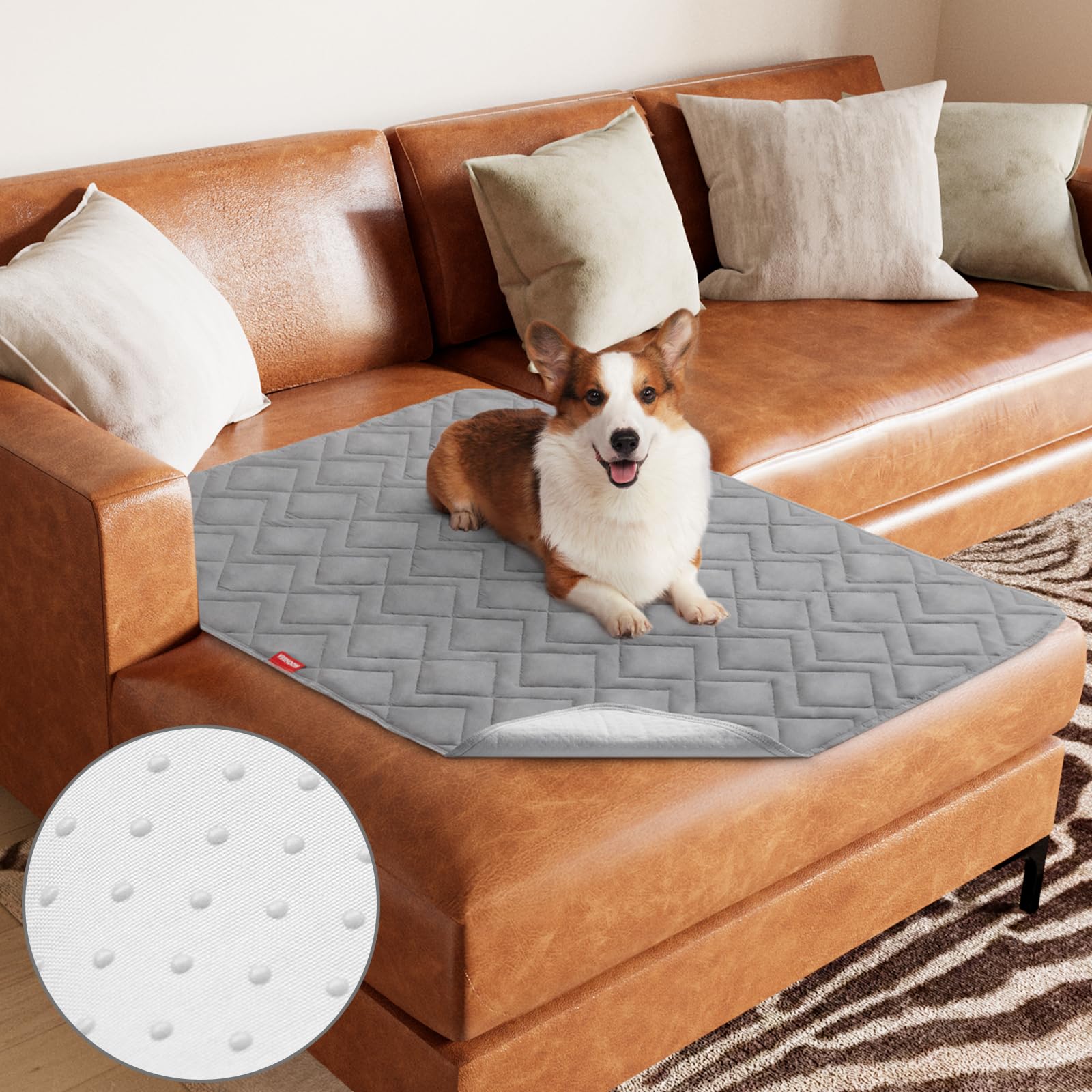 Moonsea Waterproof Dog Blanket Antislip Couch Cover for Dogs Washable Bed Cover Pet Sofa Couch Furniture Protector Cover for Kid