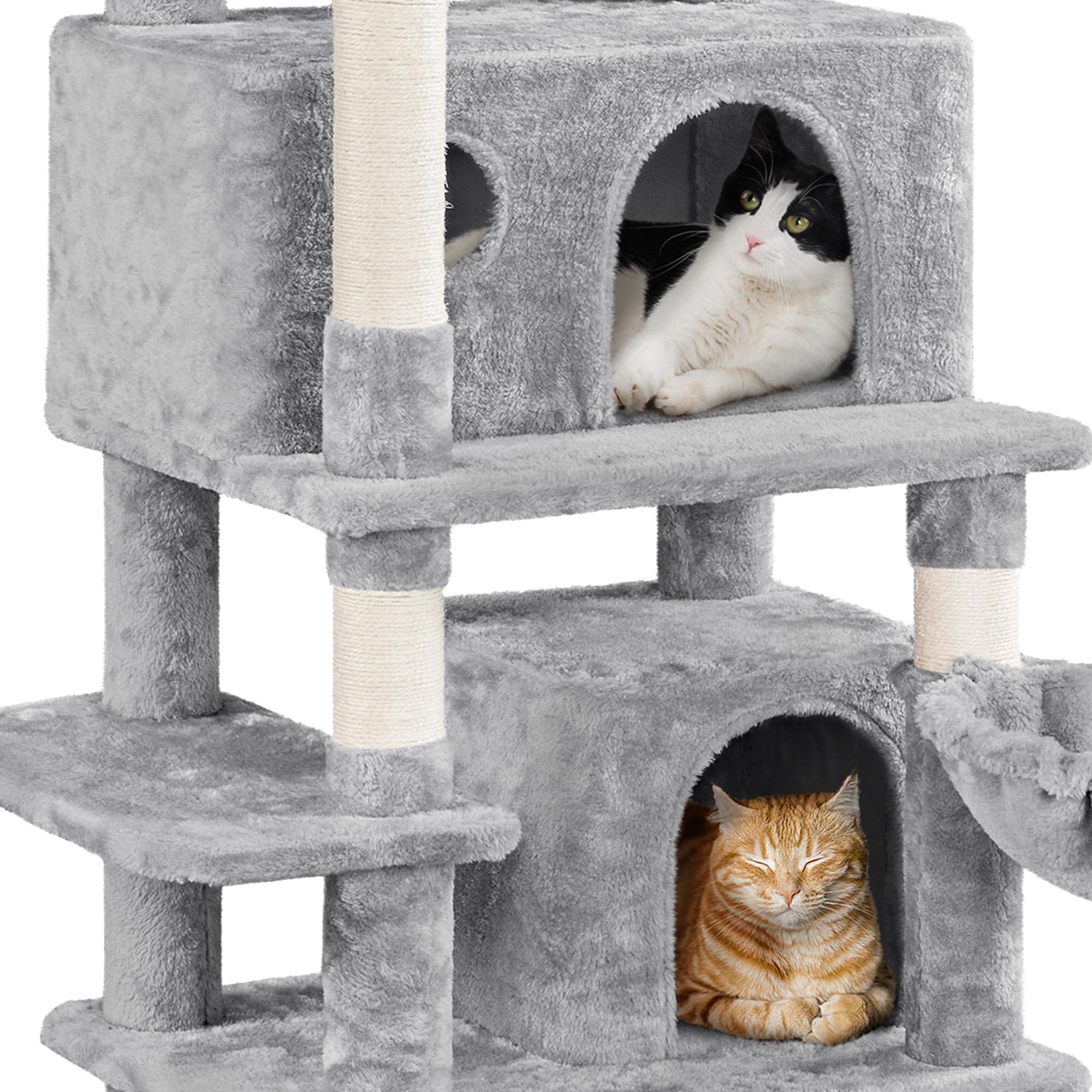 Yaheetech Cat Tree, 67In Large Cat Tower For Indoor Cats, Multi-Level Scratching Post With 3 Cat Teaser Sticks & Condo, Cat Acti