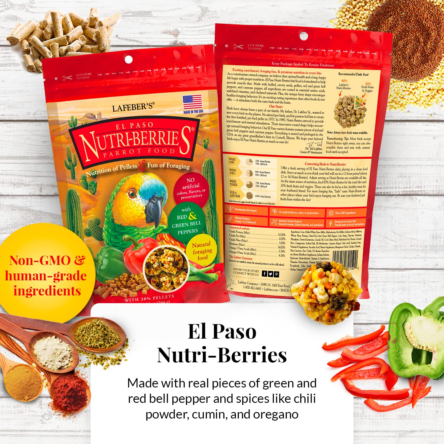 LAFEBERS Gourmet Nutri-Berries Pet Bird Food Variety Sampler Bundles, Made with Non-GMO and Human-Grade Ingredients, for Parrot