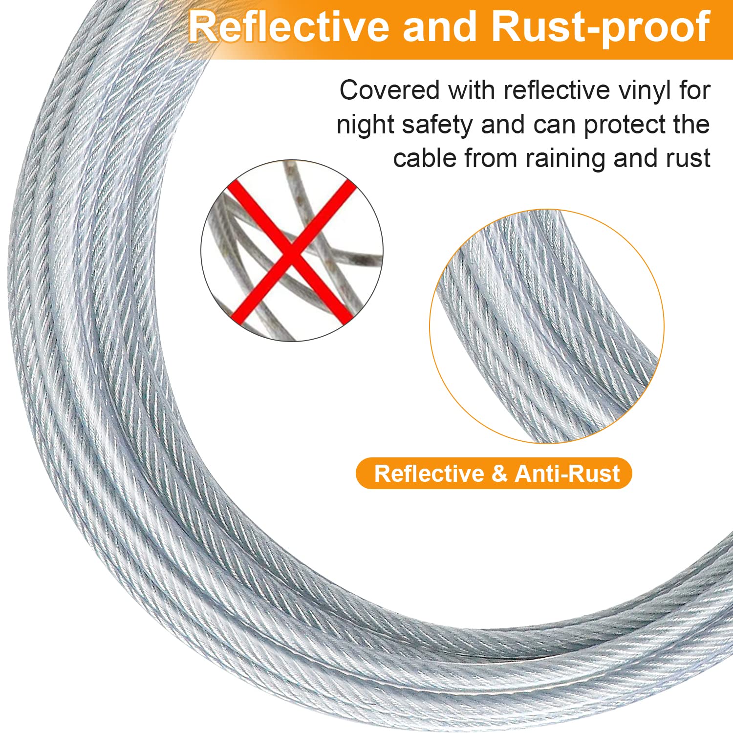 Tresbro 10 Ft Dog Tie Out Cable, Heavy Duty Dog Chains For Outside With Spring Swivel Lockable Hook, Pet Runner Cable Leads For Yard, Silver Dog Line Tether For Small Medium Large Dogs Up To 500 Lbs