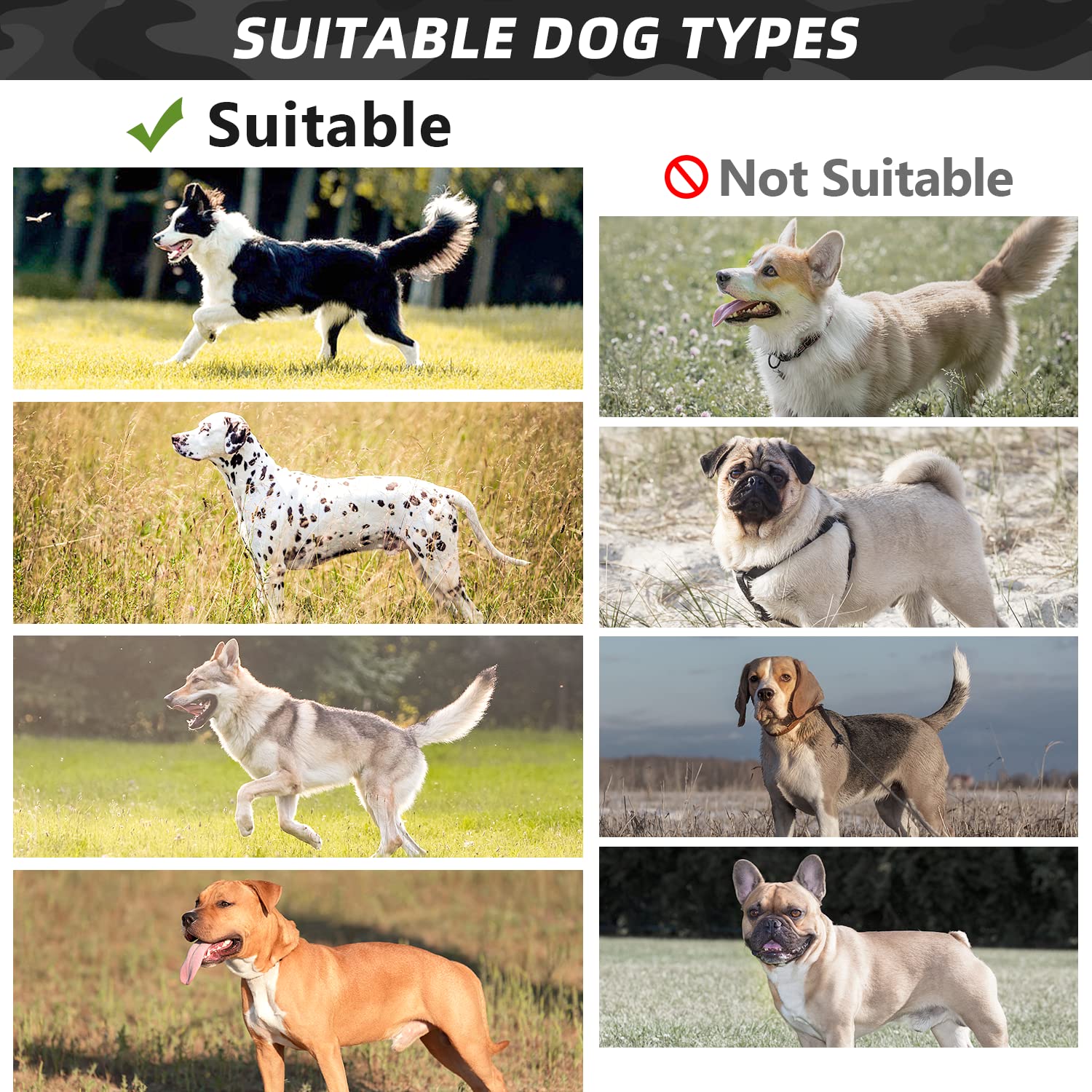 Wingoin Black Tactical Dog Harness Vest For Large Medium Dogs No Pull Adjustable Reflective K9 Military Dog Service Dog Harnesses With Easy Control Handle For Walking Hiking Training(M)