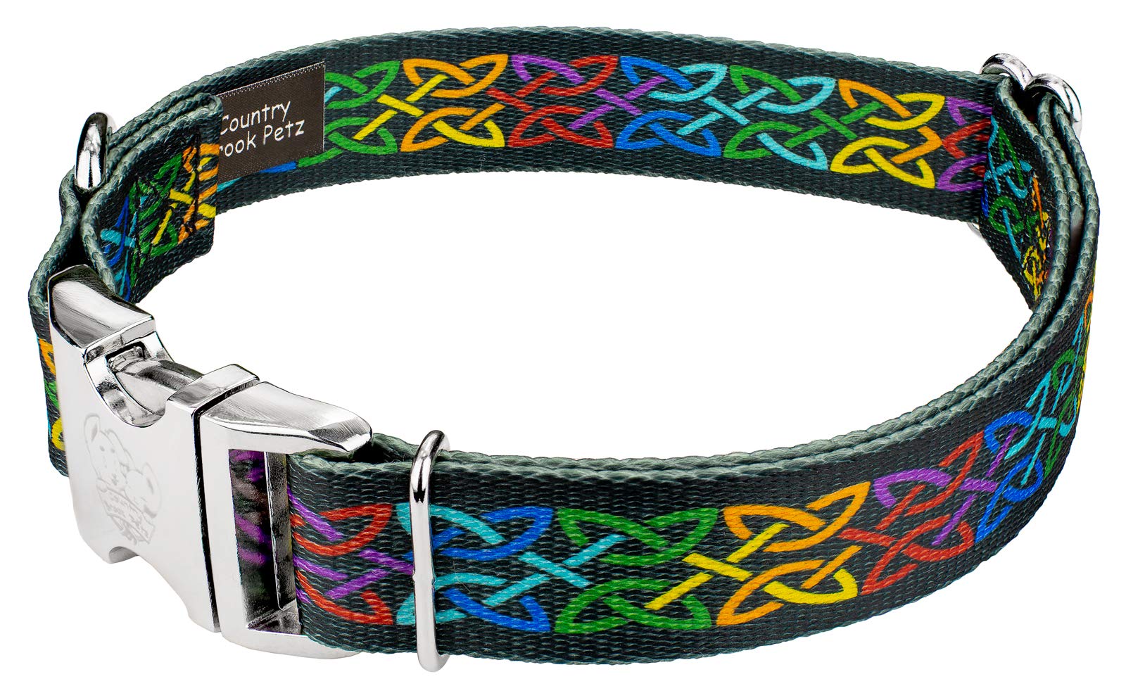 Country Brook Petz - Premium Celtic Pride Dog Collar - Irish Pride Collection Featuring Lucky Designs (5/8 Inch, Small)
