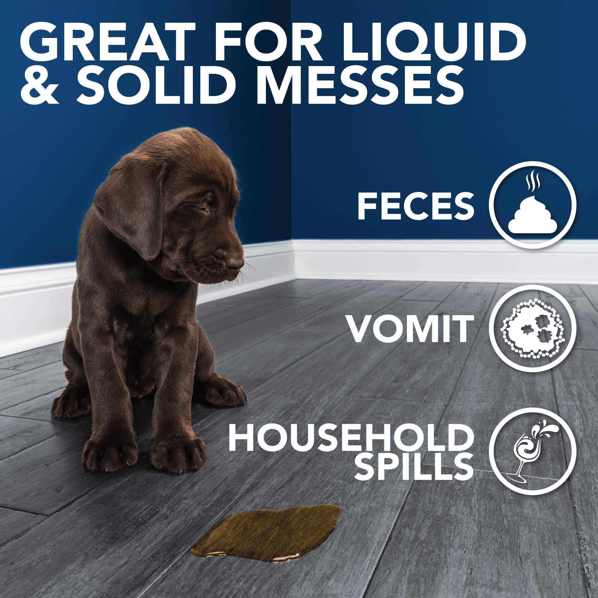 Simple Solution Abzorbitall Pet Mess Absorbent Towels - Multi-Surface Urine and Dog Poop Cleaning Sheets - 12 x 17 inches - 30 T