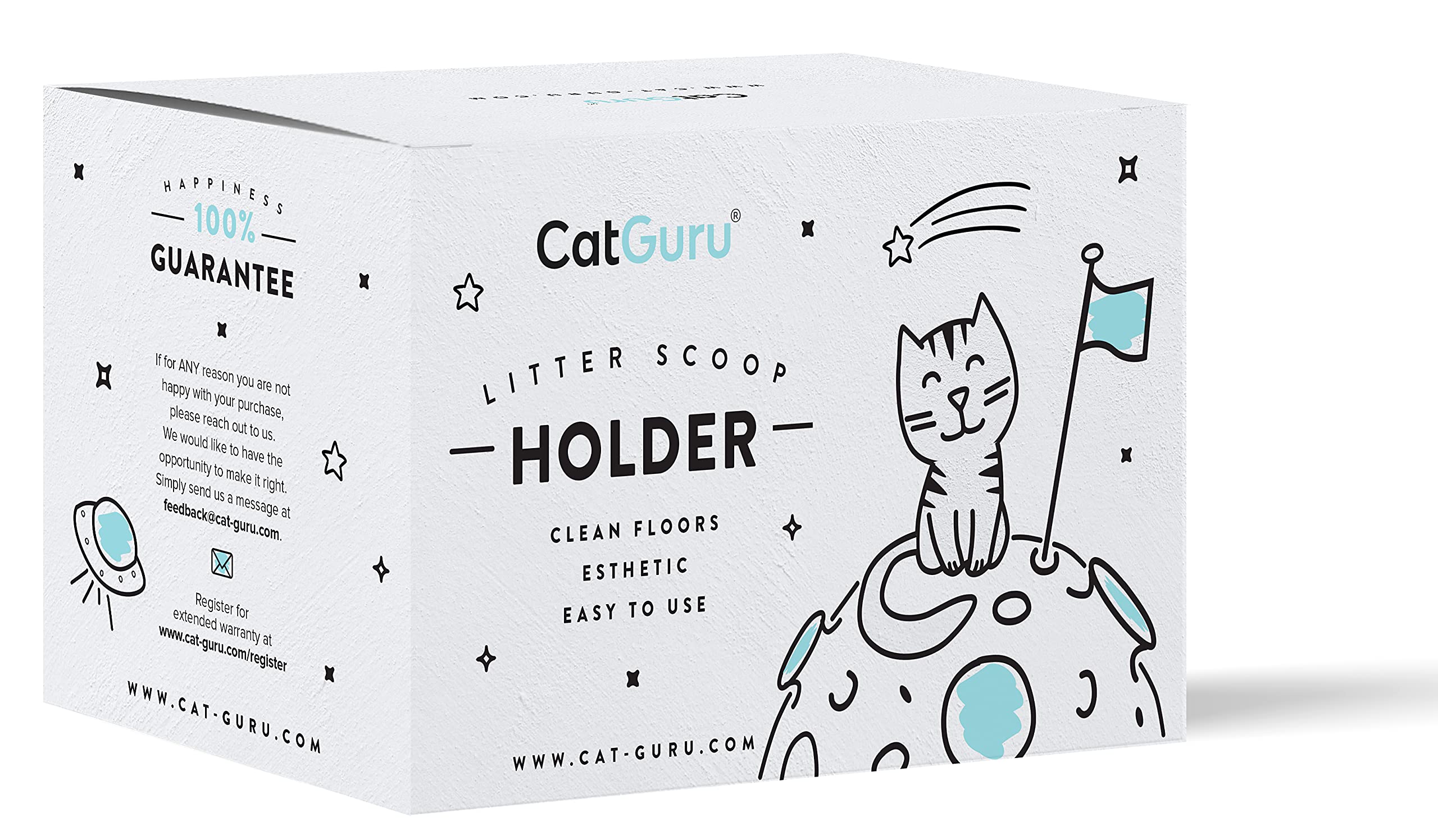 Catguru Premium Cat Litter Scoop Holder, Scooper Caddy, Scoop Stand Pairs With Any Cat Litter Box And Fits Most Cat Litter Scoop