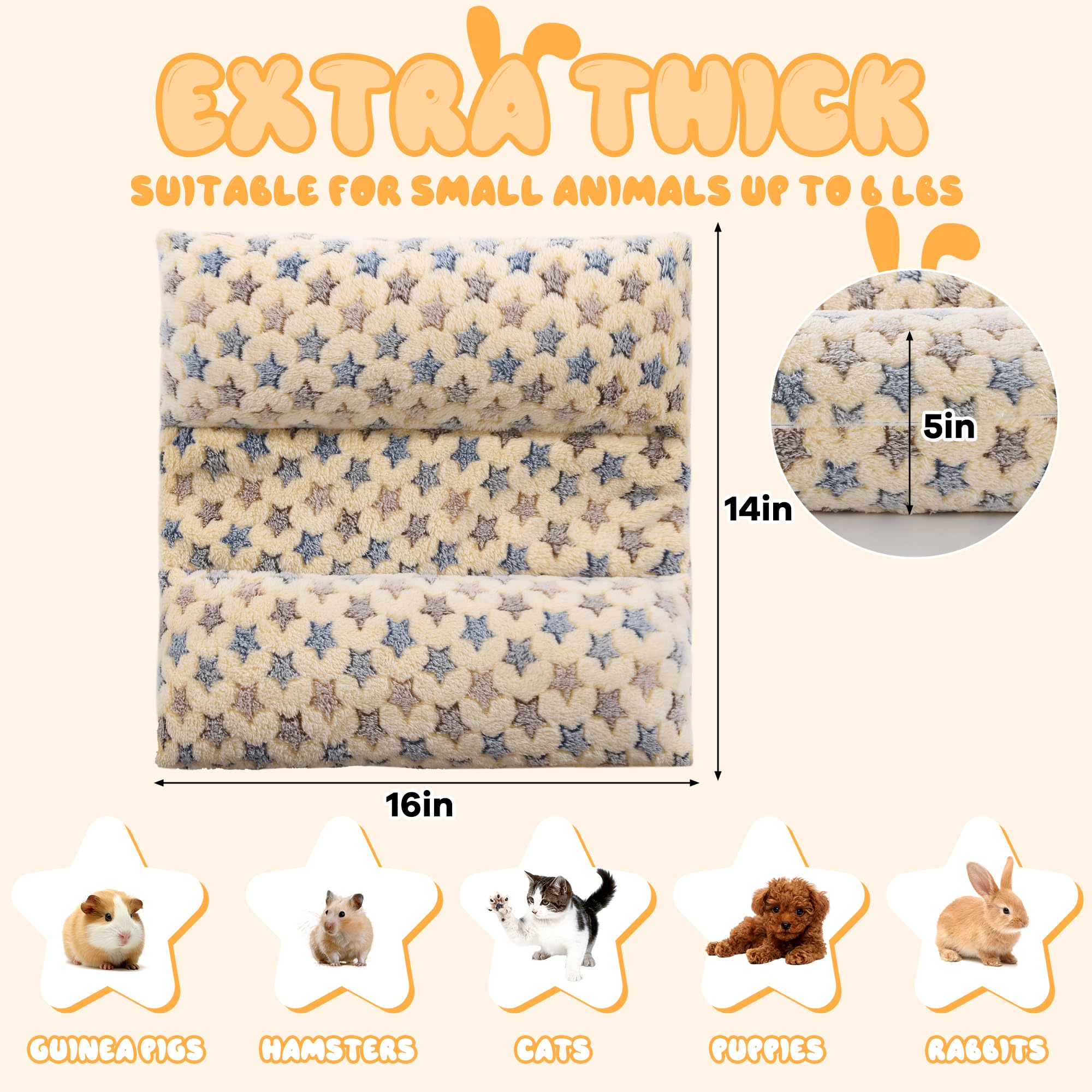 Hombys 5'' Thickened Bunny Bed, Cuddle Rabbit Bed Soft Plush Cuddle Cushion With Lounger Pillow, Warp Design For Indoor Small An