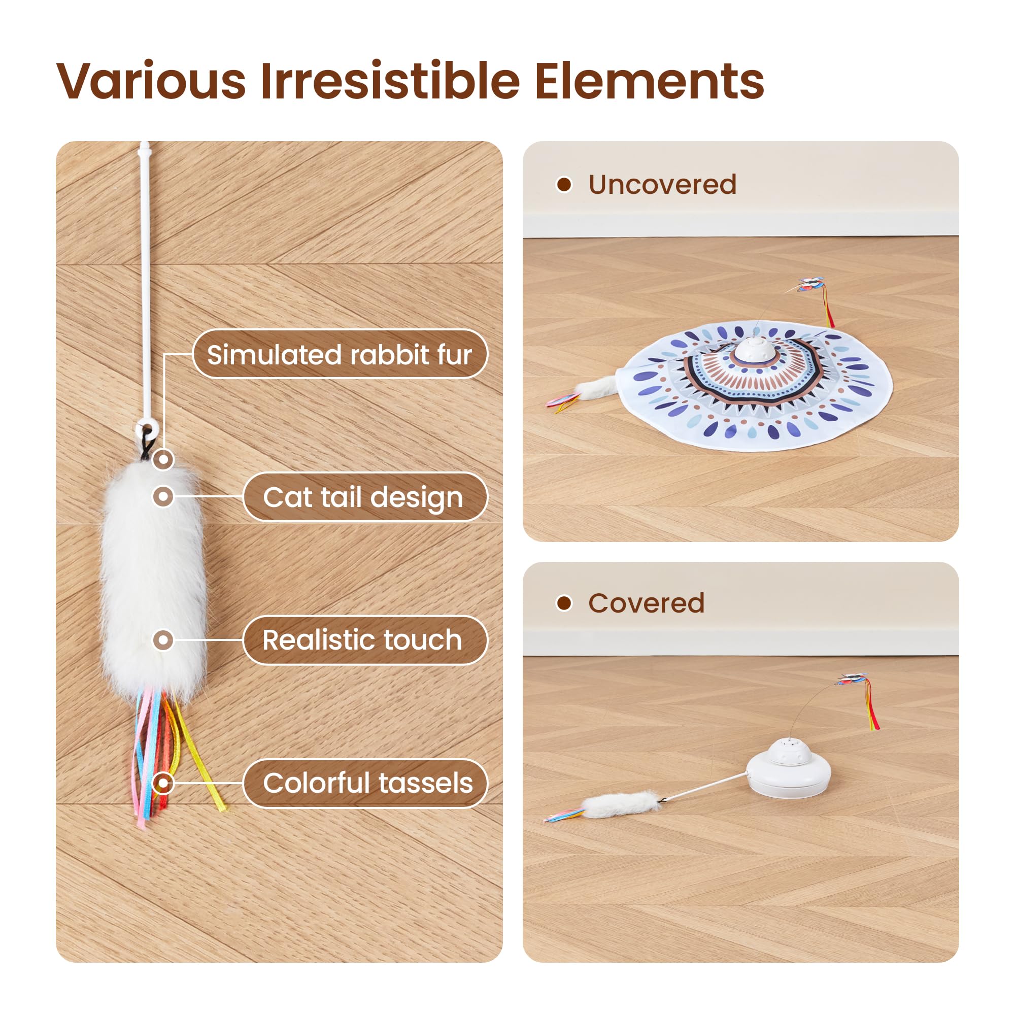 6 Pcs Attachment Refills For The Down Part Of Potaroma Hide And Seek Cat Toy