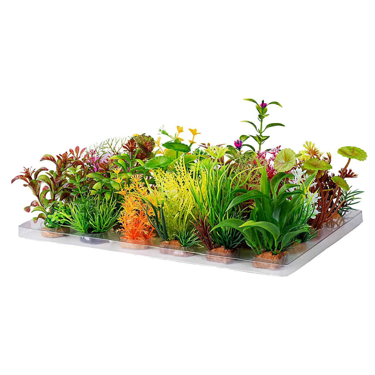 Aquatop 38201509: Boxed Plastic Aquarium Plants, 3-4In 24Pk