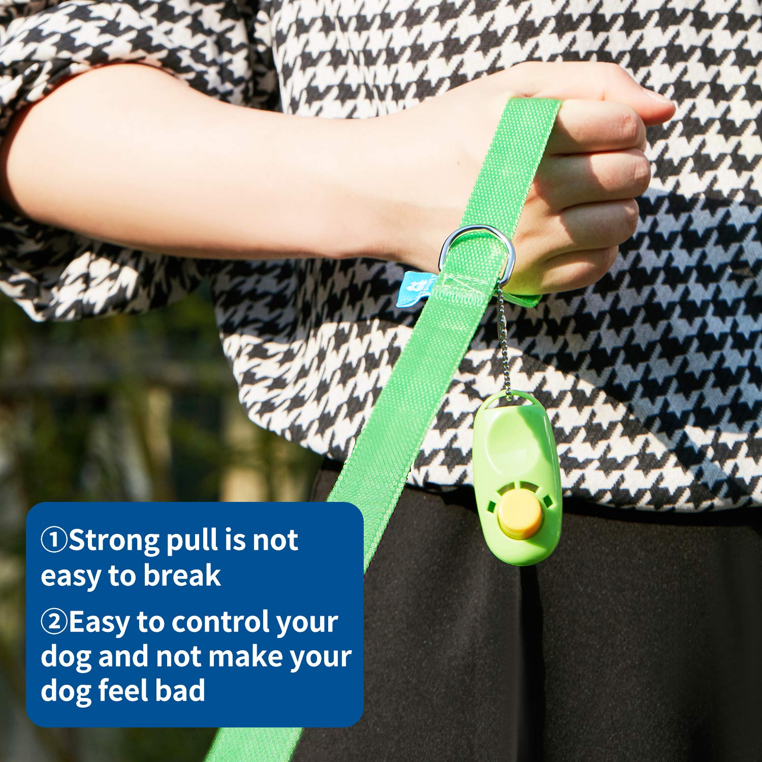 Baapet 15/20/30/50/100 Ft Long Dog Training Leash With Clickers For Small, Medium And Large Dogs Or Cats (20 Feet, Springgreen)