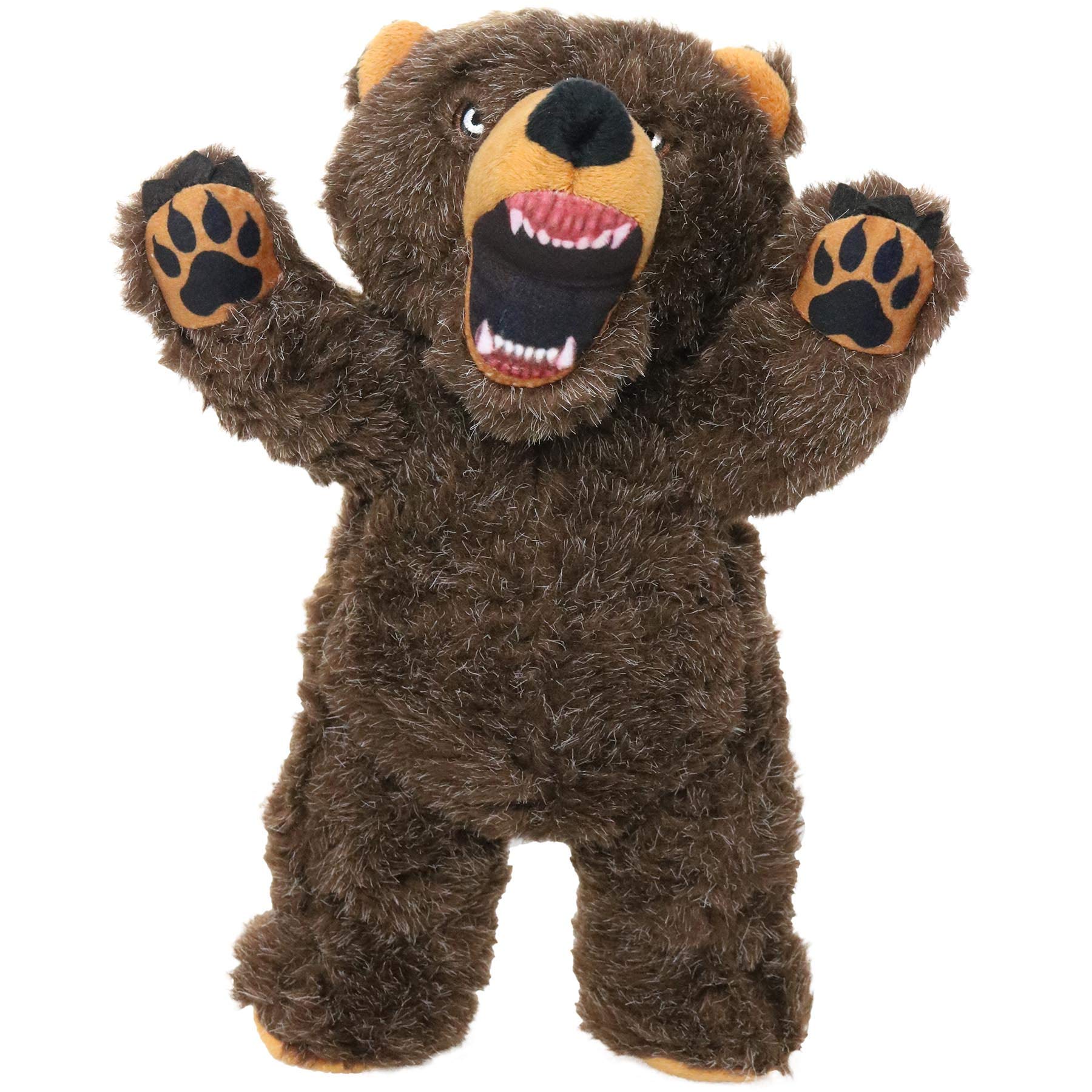 Mighty- Angry Animal Bear - Squeaker-Multiple Layers. Made Durable, Strong & Tough. Interactive Play (Tug, Toss & Fetch). Machine Washable & Floats