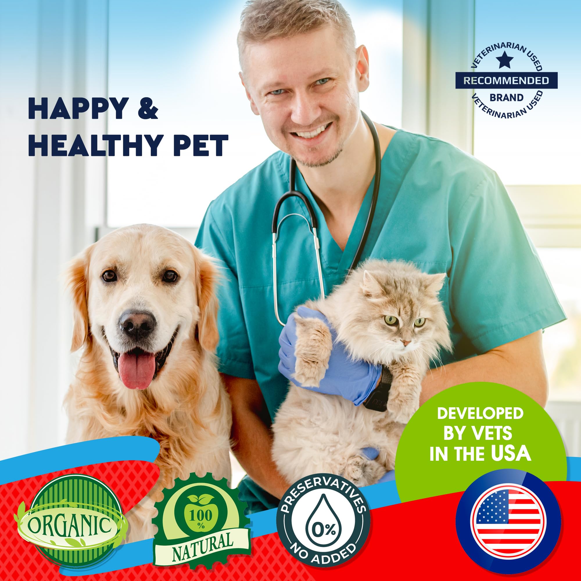 Natural Intestinal Defense for Dogs, Puppies & Cats, Kitten - Herbal Cleanse with Wormwood, Black Walnut - Promotes Healthy Gut