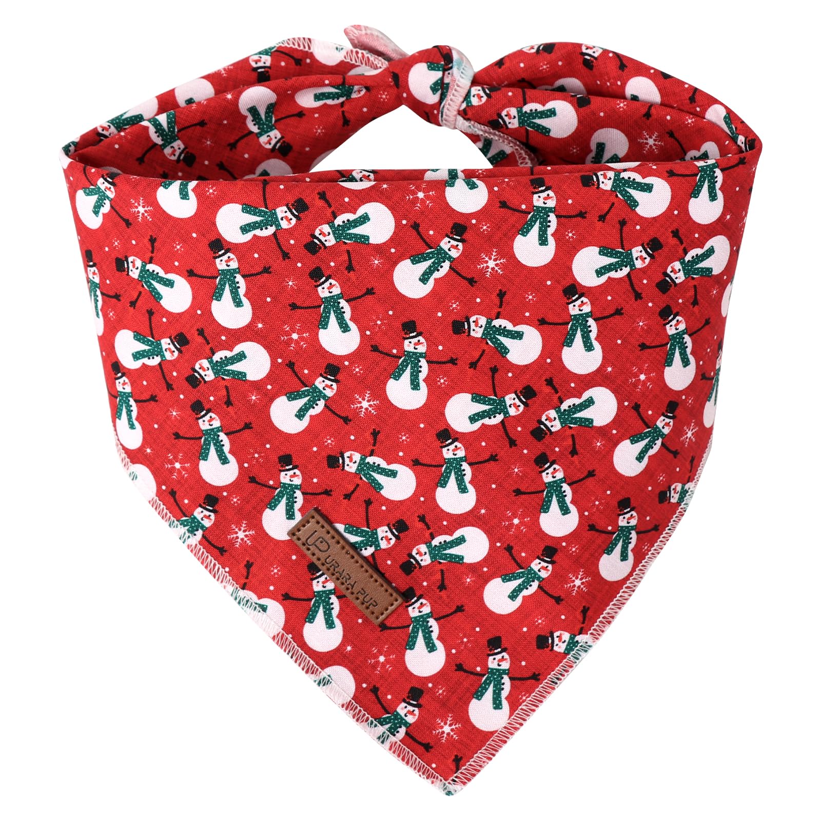 Up Urara Pup Christmas Dog Bandana, Triangle Bid Scarf For Small Medium Pets, Cotton Kerchief For Girl Boy Dogs Or Cats, Red Win