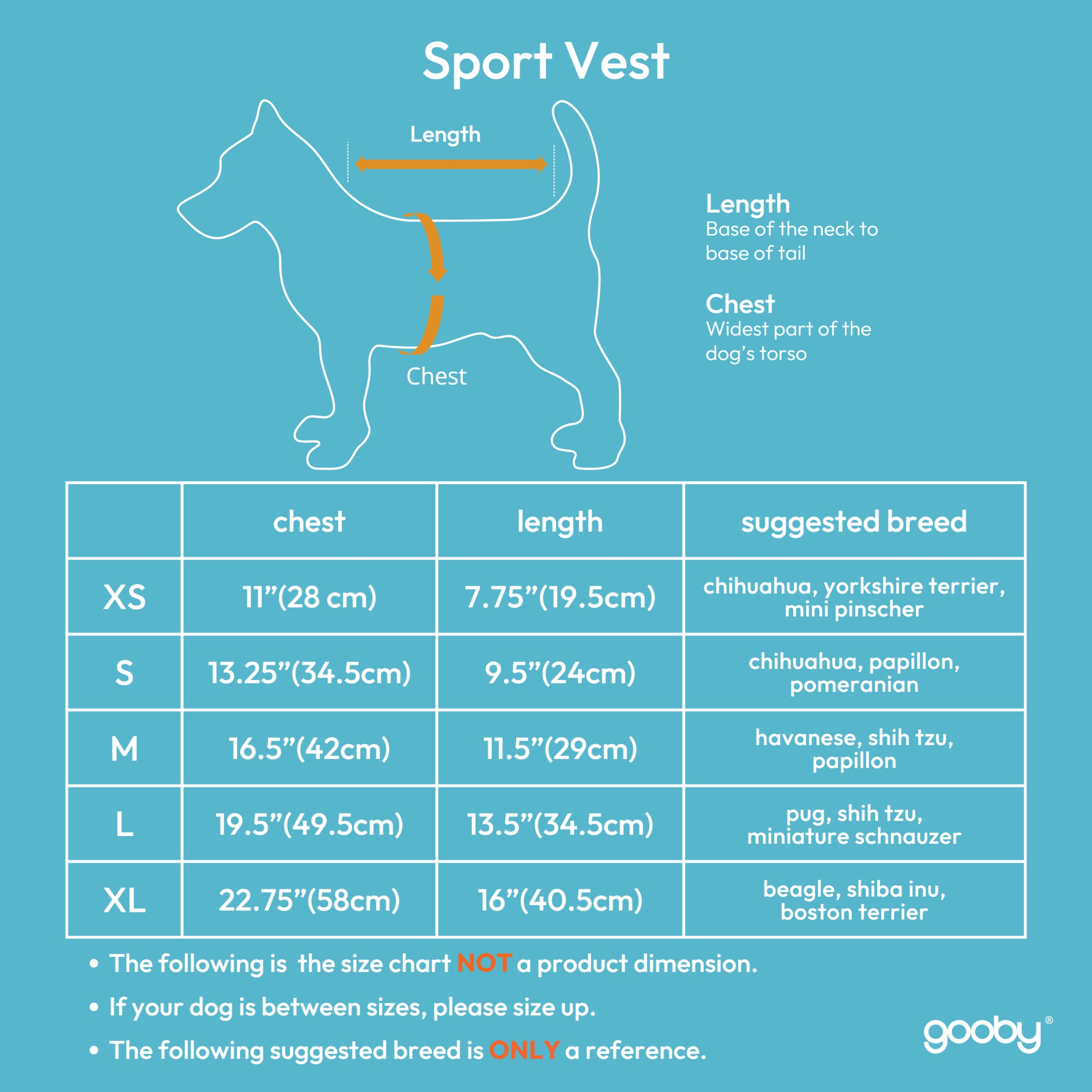 Gooby Sports Vest Dog Jacket - Blue, Medium - Reflective Dog Vest With D Ring Leash - Warm Fleece Lined Small Dog Sweater, Hook And Loop Closure - Dog Clothes For Small Dogs Boy Or Girl Dog Sweater